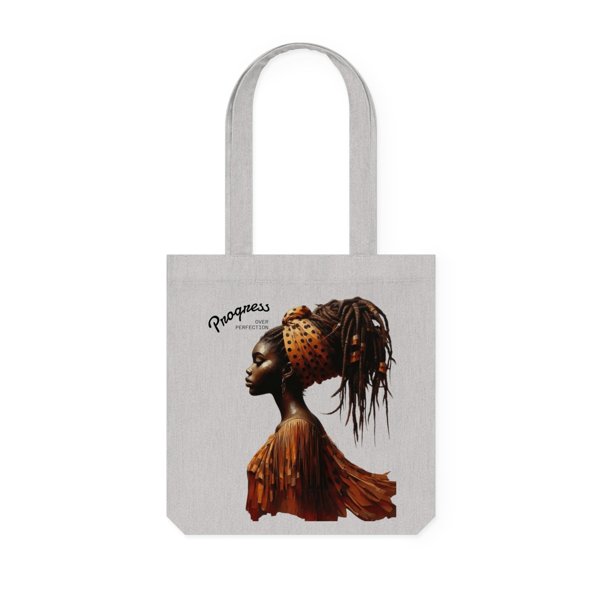 Empowerment & Progress Over Perfection, Eco - Friendly, Gift for Her, Fashionable Shopping Bag, Casual Tote - Metamorphosis Creations