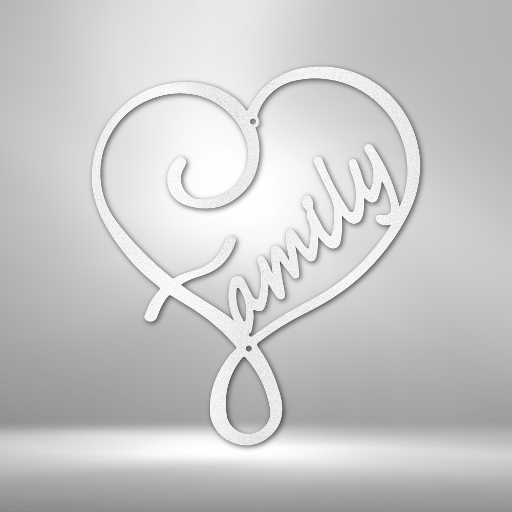 Family Love - Steel Sign - Metamorphosis Creations