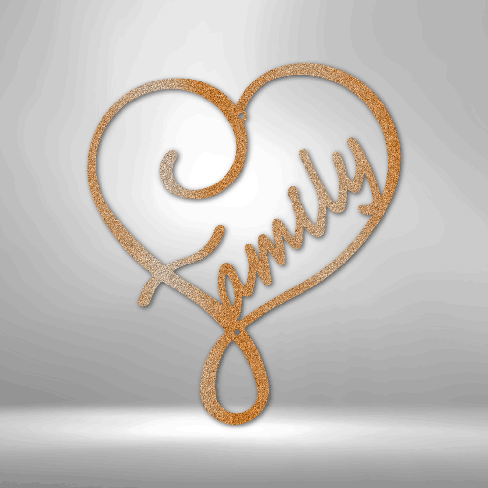 Family Love - Steel Sign - Metamorphosis Creations