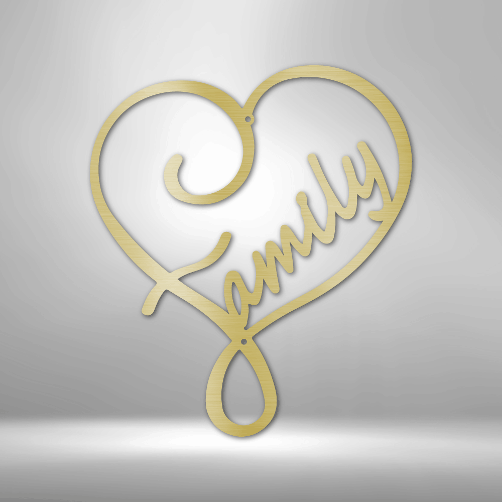 Family Love - Steel Sign - Metamorphosis Creations