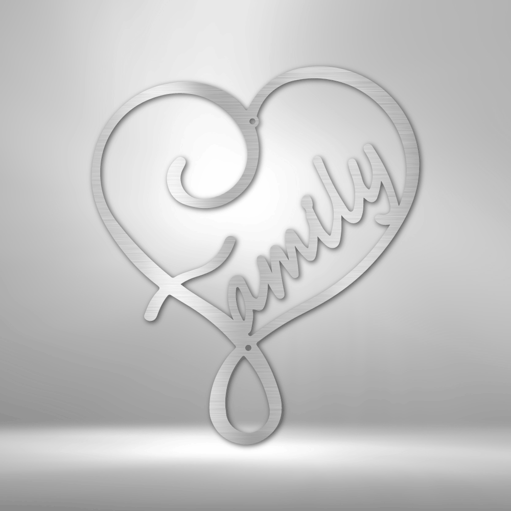Family Love - Steel Sign - Metamorphosis Creations
