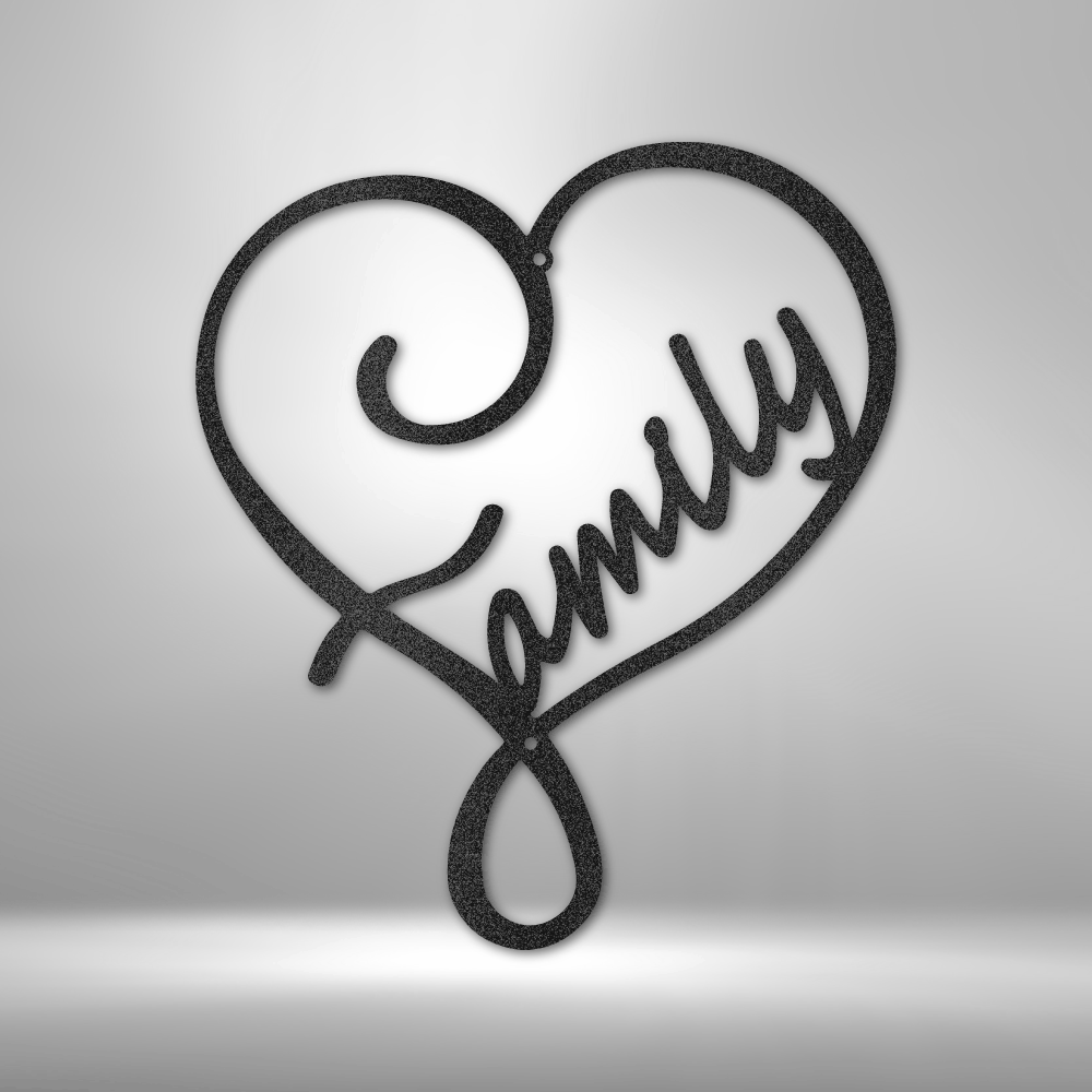 Family Love - Steel Sign - Metamorphosis Creations