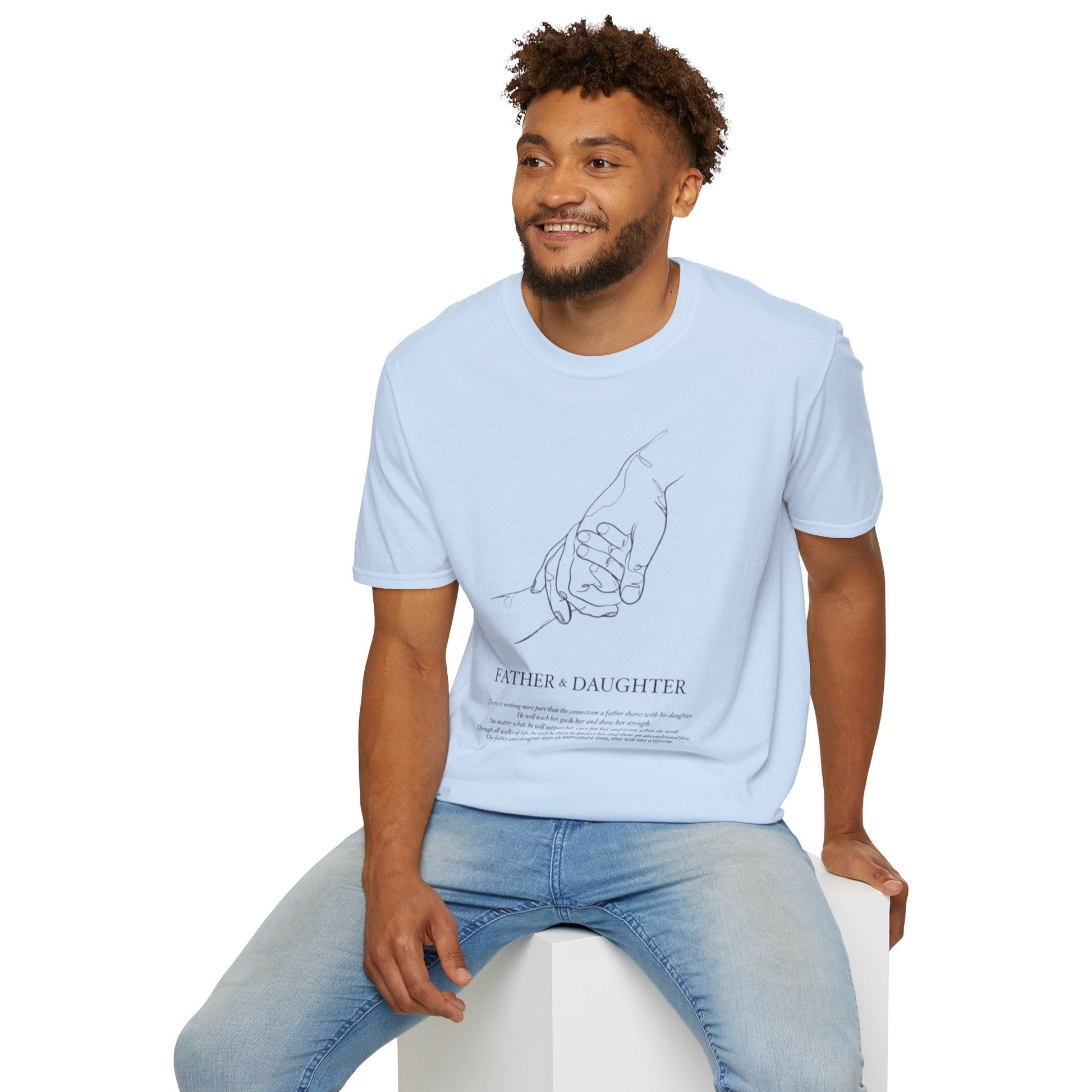 Father & Daughter Connection Unisex Soft style T Shirt Family Gift Parent Child Love Fathers Day Gift Emotional Bond Tee - Metamorphosis Creations