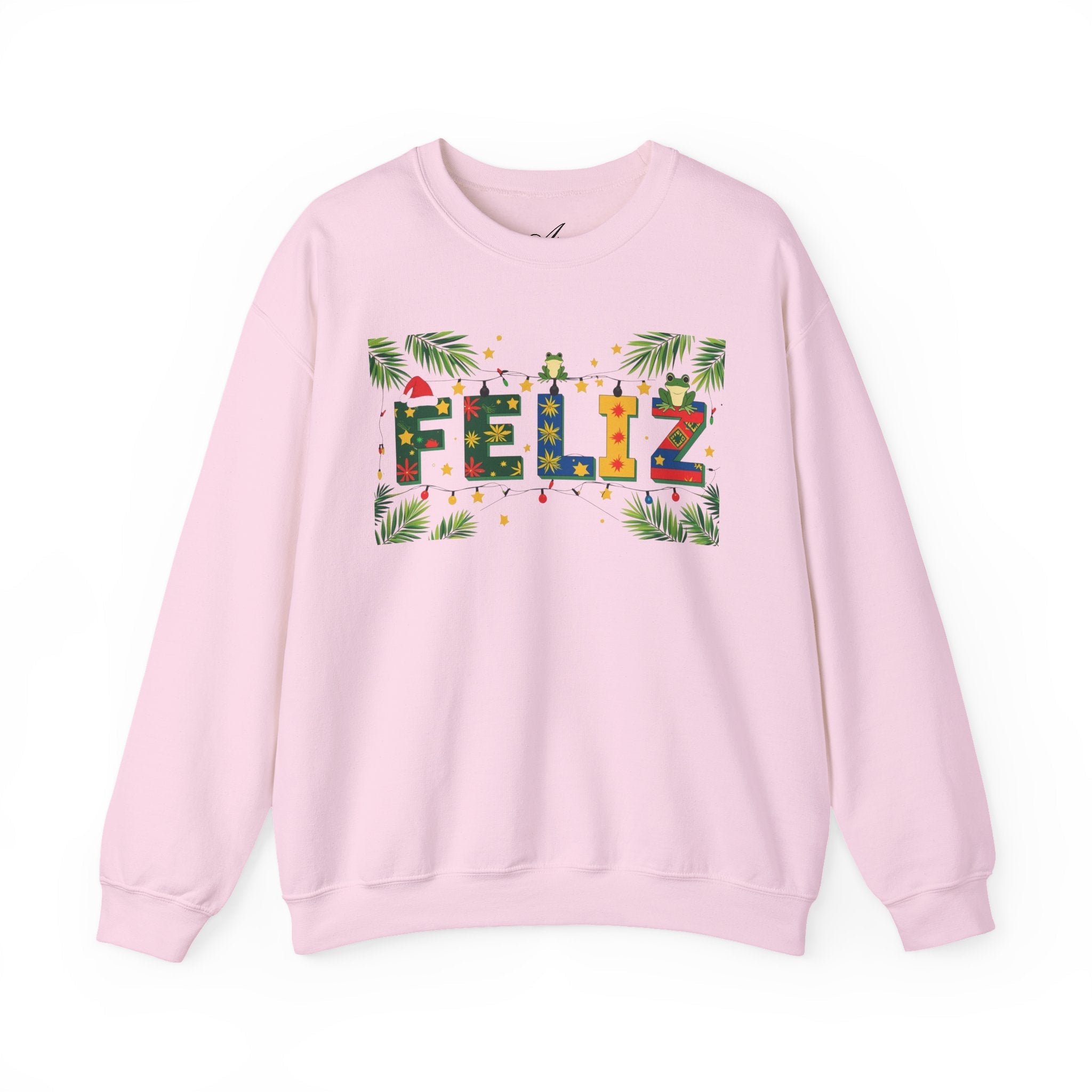 Feliz Holiday Crewneck Sweatshirt, Christmas Gift, Unisex Sweatshirt, Cozy Winter Apparel, Festive Wear - Metamorphosis Creations