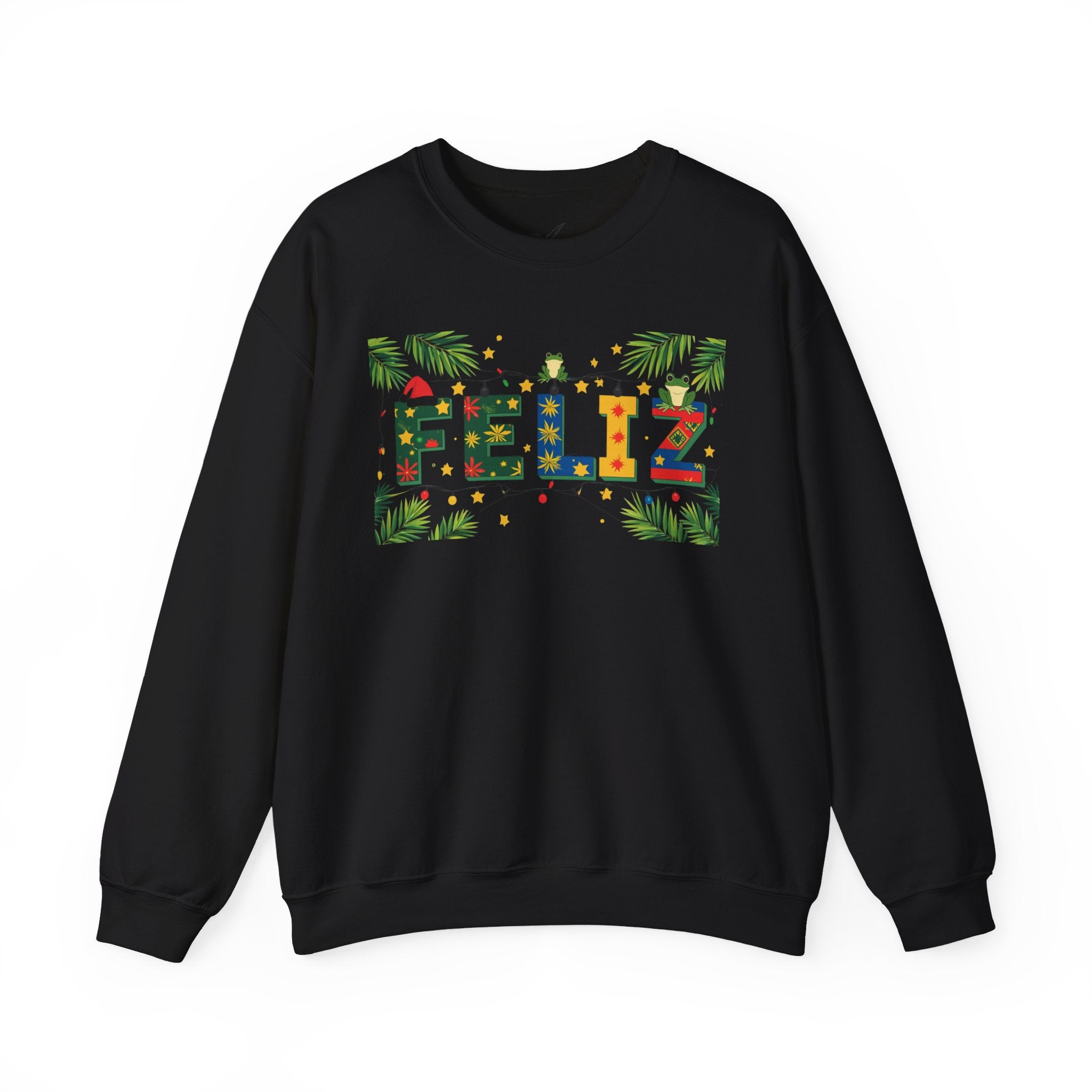 Feliz Holiday Crewneck Sweatshirt, Christmas Gift, Unisex Sweatshirt, Cozy Winter Apparel, Festive Wear - Metamorphosis Creations