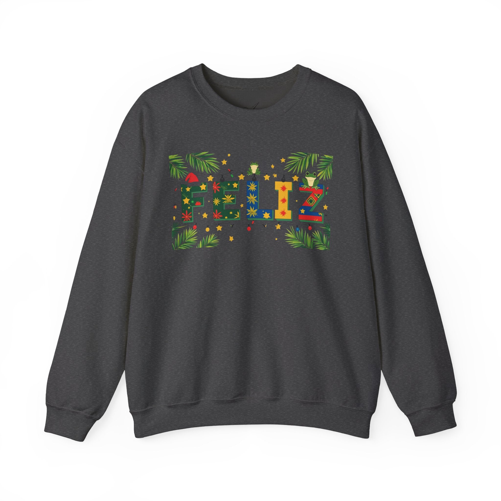 Feliz Holiday Crewneck Sweatshirt, Christmas Gift, Unisex Sweatshirt, Cozy Winter Apparel, Festive Wear - Metamorphosis Creations
