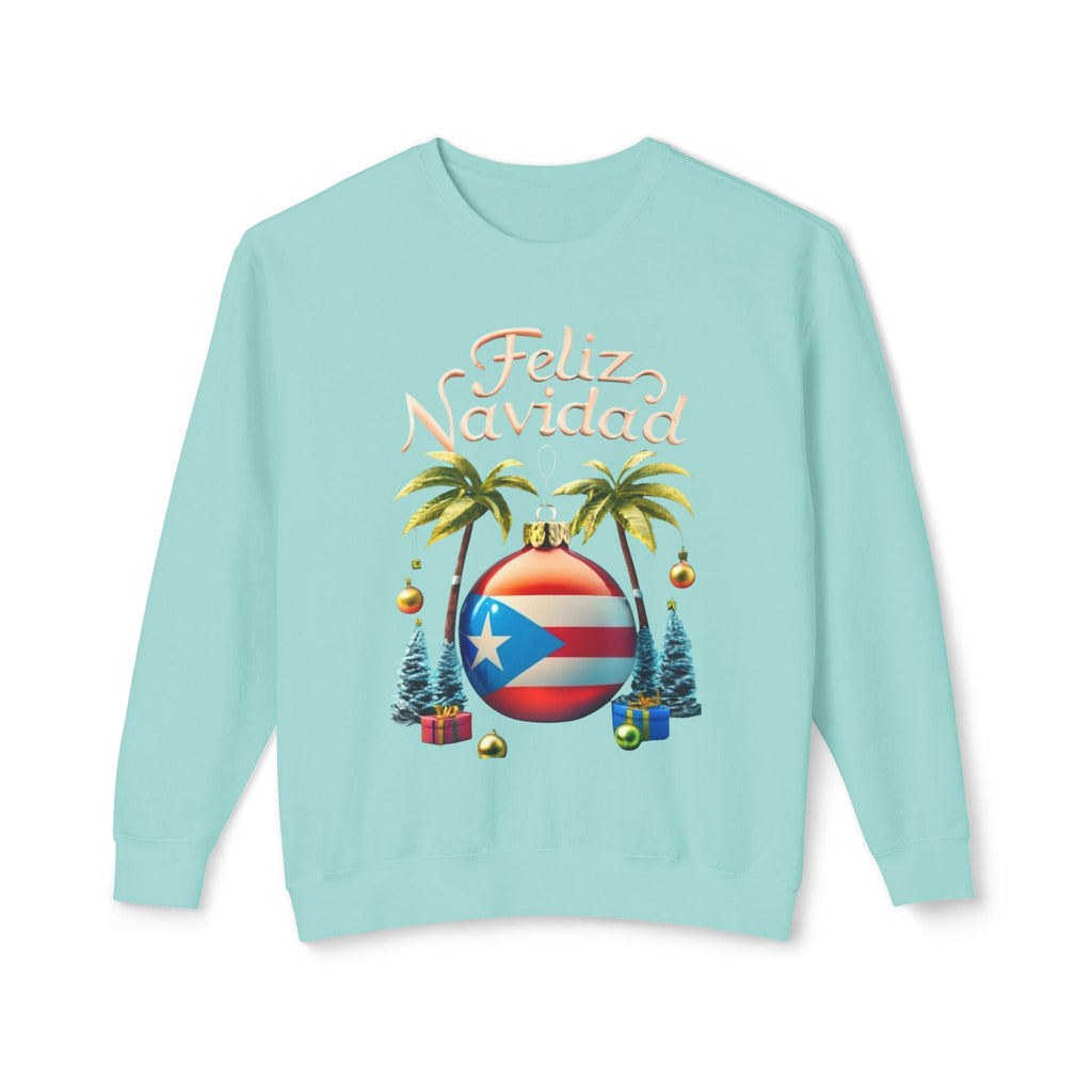 Feliz Navidad Sweatshirt, Holiday Gift, Christmas Apparel, Unisex Crewneck, Tropical Vibes, Puerto Rican Decor, Family Celebration - Metamorphosis Creations