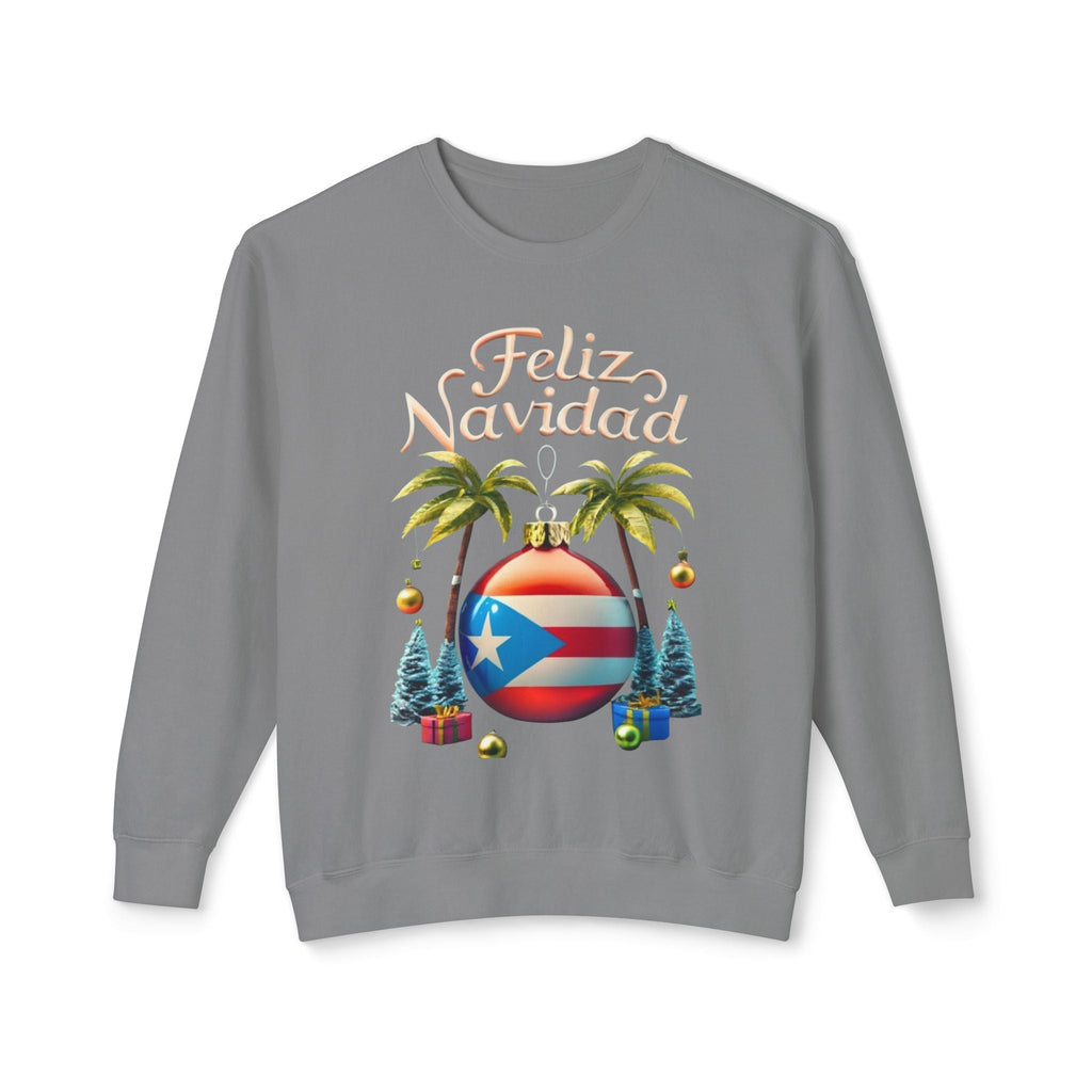 Feliz Navidad Sweatshirt, Holiday Gift, Christmas Apparel, Unisex Crewneck, Tropical Vibes, Puerto Rican Decor, Family Celebration - Metamorphosis Creations