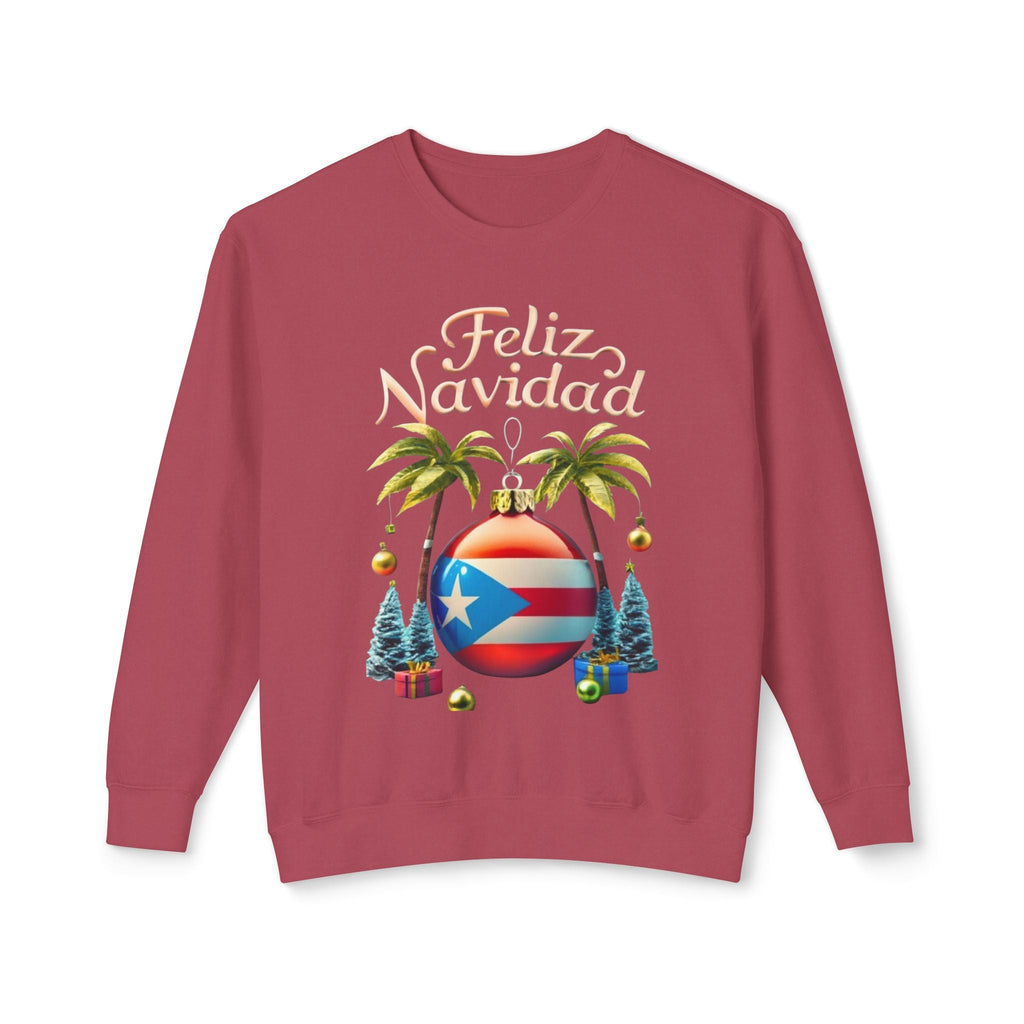 Feliz Navidad Sweatshirt, Holiday Gift, Christmas Apparel, Unisex Crewneck, Tropical Vibes, Puerto Rican Decor, Family Celebration - Metamorphosis Creations