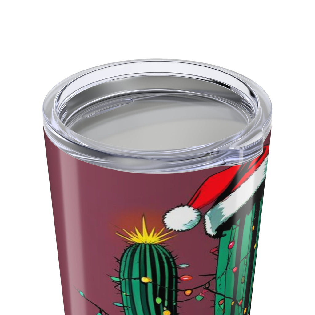 Festive Cactus Tumbler | Holiday Drinkware | Cactus Christmas Mug | Cute Party Cup | Gifts for Nature Lovers - Metamorphosis Creations