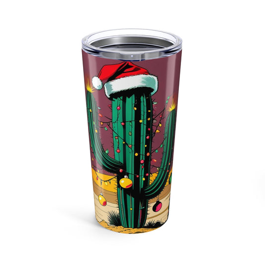 Festive Cactus Tumbler | Holiday Drinkware | Cactus Christmas Mug | Cute Party Cup | Gifts for Nature Lovers - Metamorphosis Creations