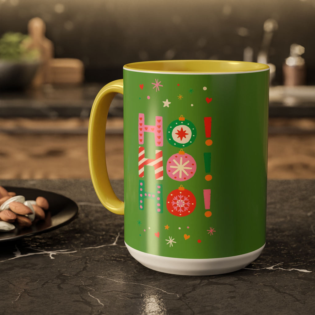 Festive Holiday Mug - Perfect for Christmas, Gift for Coffee Lovers & Cheerful Decor, Ho Ho Ho Design, 11oz & 15oz - Metamorphosis Creations