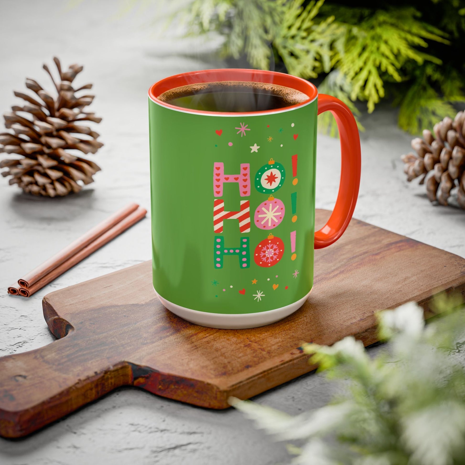 Festive Holiday Mug - Perfect for Christmas, Gift for Coffee Lovers & Cheerful Decor, Ho Ho Ho Design, 11oz & 15oz - Metamorphosis Creations