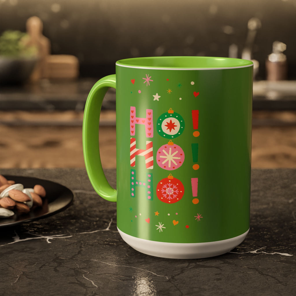 Festive Holiday Mug - Perfect for Christmas, Gift for Coffee Lovers & Cheerful Decor, Ho Ho Ho Design, 11oz & 15oz - Metamorphosis Creations