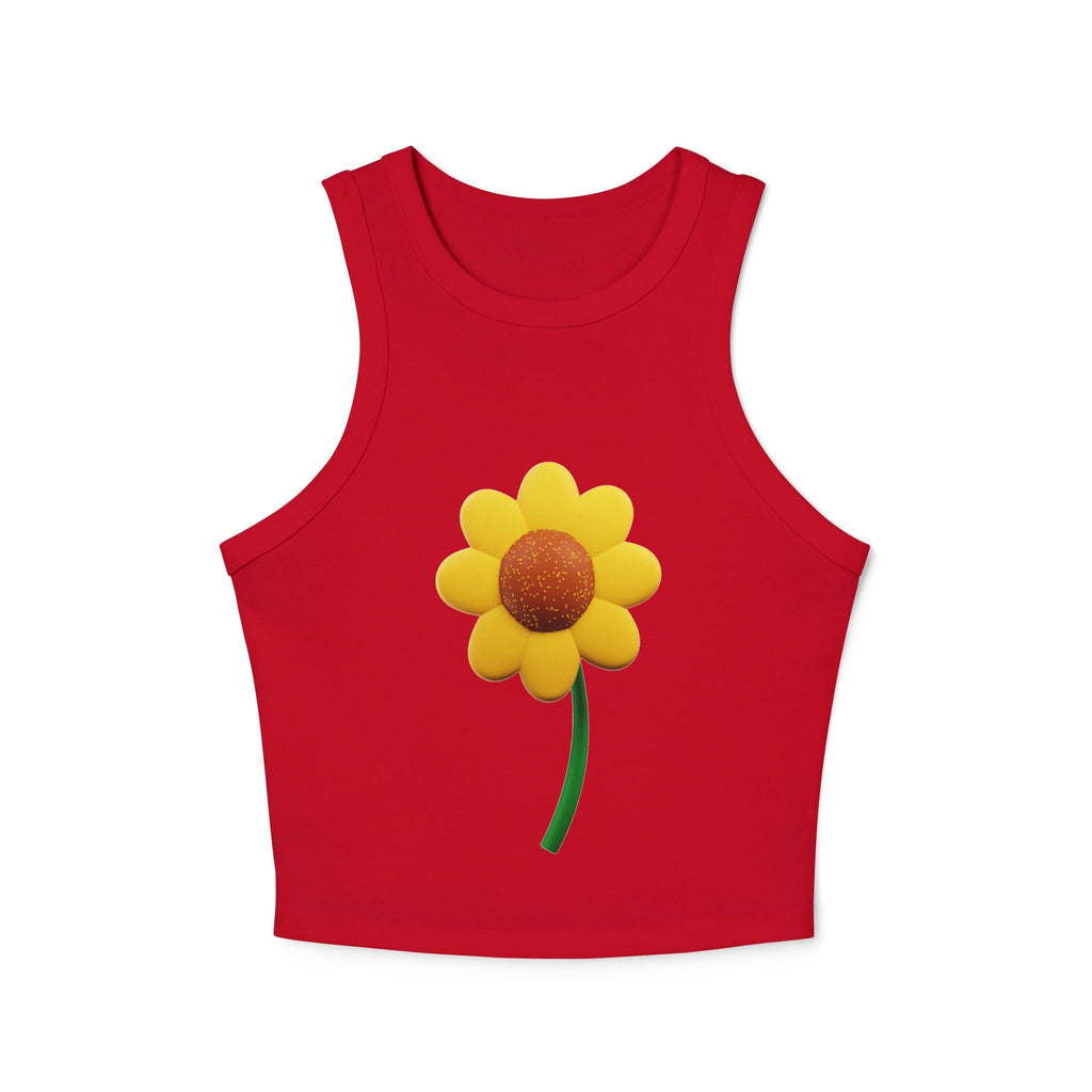 Floral Racer Tank Top Summer Top Women’s Flower Shirt Festival Outfit Top Boho - Metamorphosis Creations