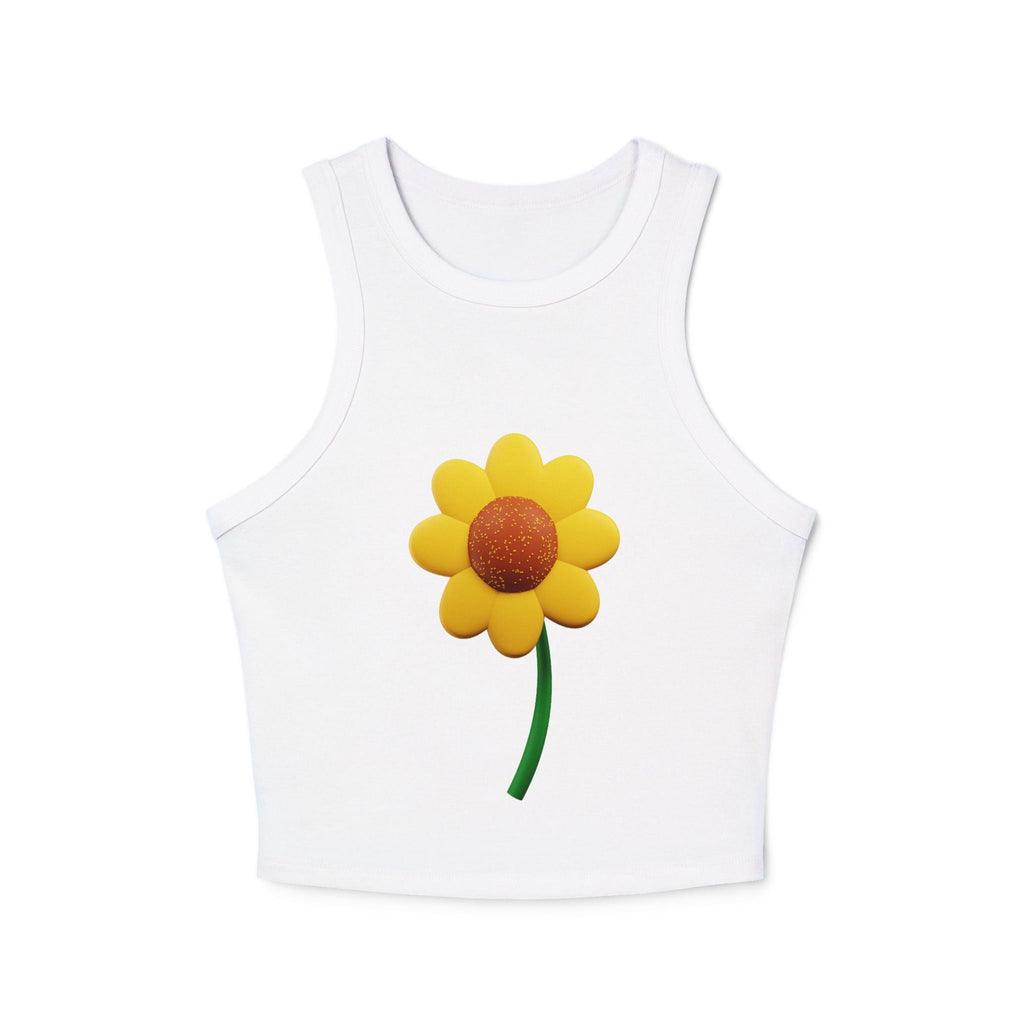 Floral Racer Tank Top Summer Top Women’s Flower Shirt Festival Outfit Top Boho - Metamorphosis Creations