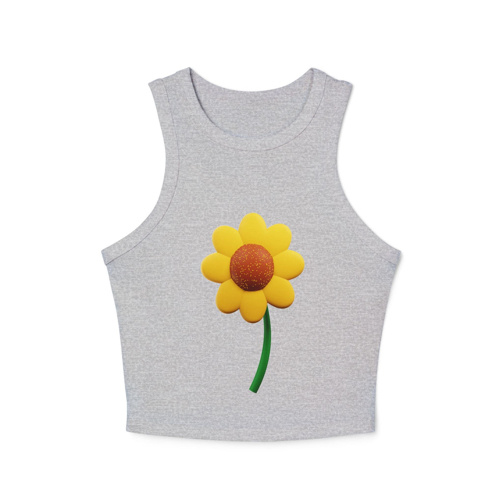 Floral Racer Tank Top Summer Top Women’s Flower Shirt Festival Outfit Top Boho - Metamorphosis Creations