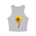 Floral Racer Tank Top Summer Top Women’s Flower Shirt Festival Outfit Top Boho - Metamorphosis Creations