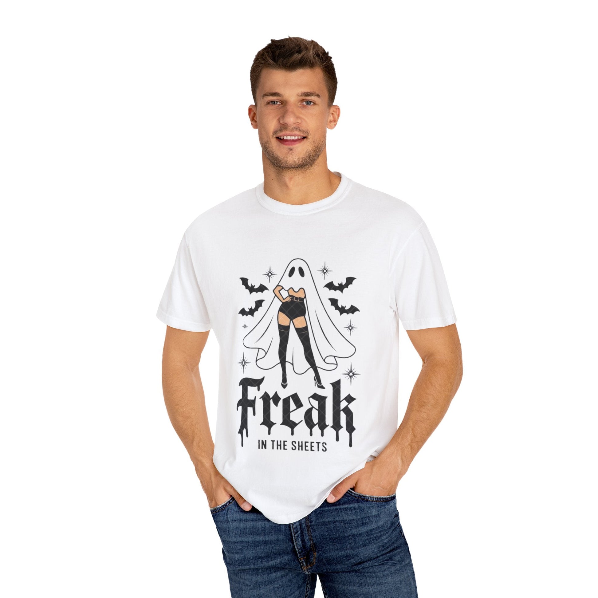 Freaky Halloween Unisex T-Shirt | Spooky Vibes, Ghost Design, Fall Fashion, Halloween Party, Gift for Her - Metamorphosis Creations