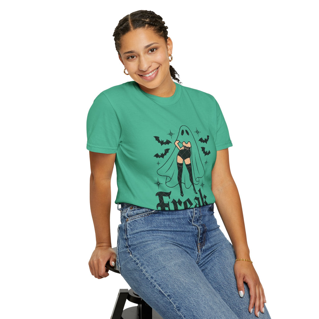 Freaky Halloween Unisex T-Shirt | Spooky Vibes, Ghost Design, Fall Fashion, Halloween Party, Gift for Her - Metamorphosis Creations