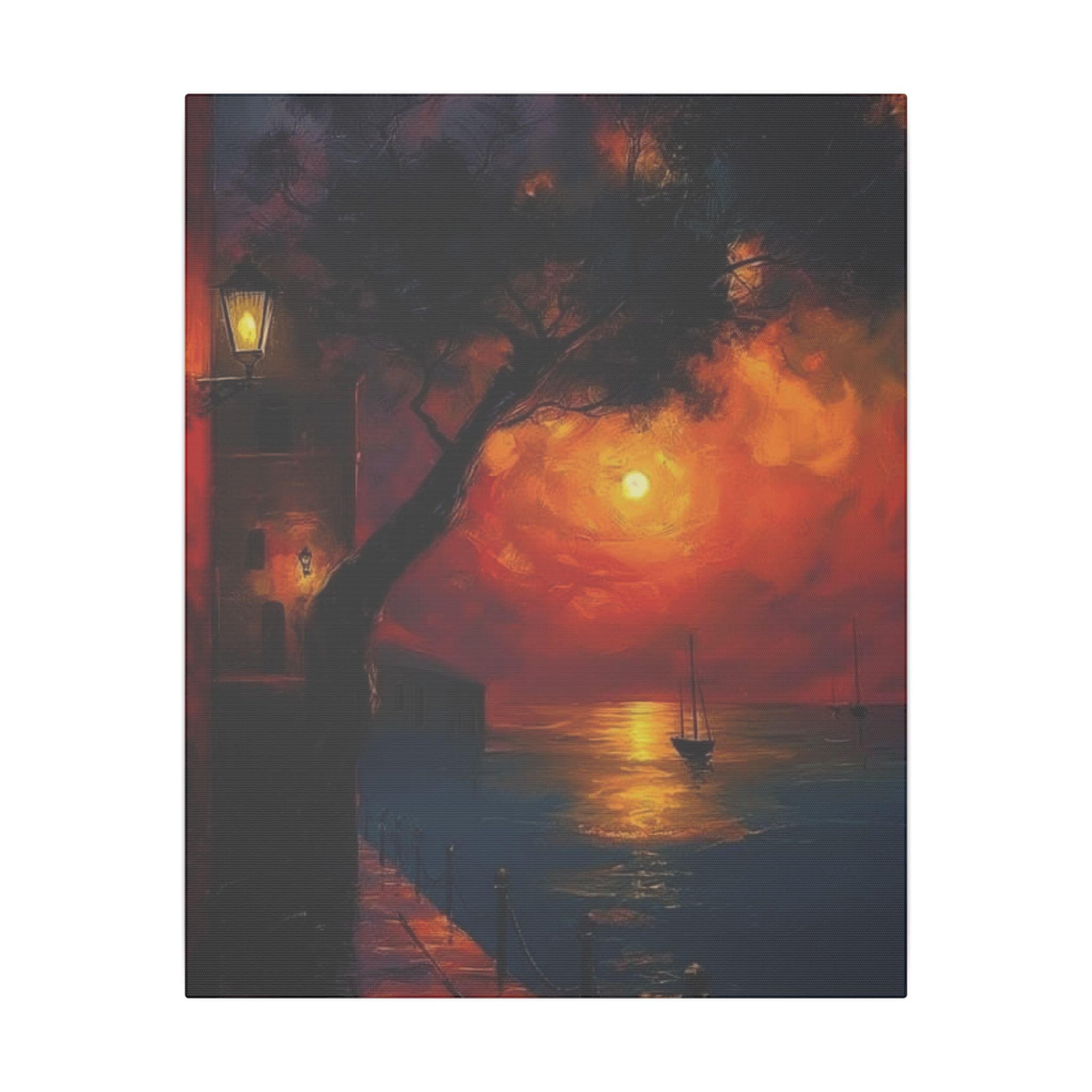 Fuel Your Space with Inspiration Vibrant Sunset Canvas Art, Stretched Wall Decor, Colorful Landscape Painting, Home Decor, Gift for Art Lovers - Metamorphosis Creations