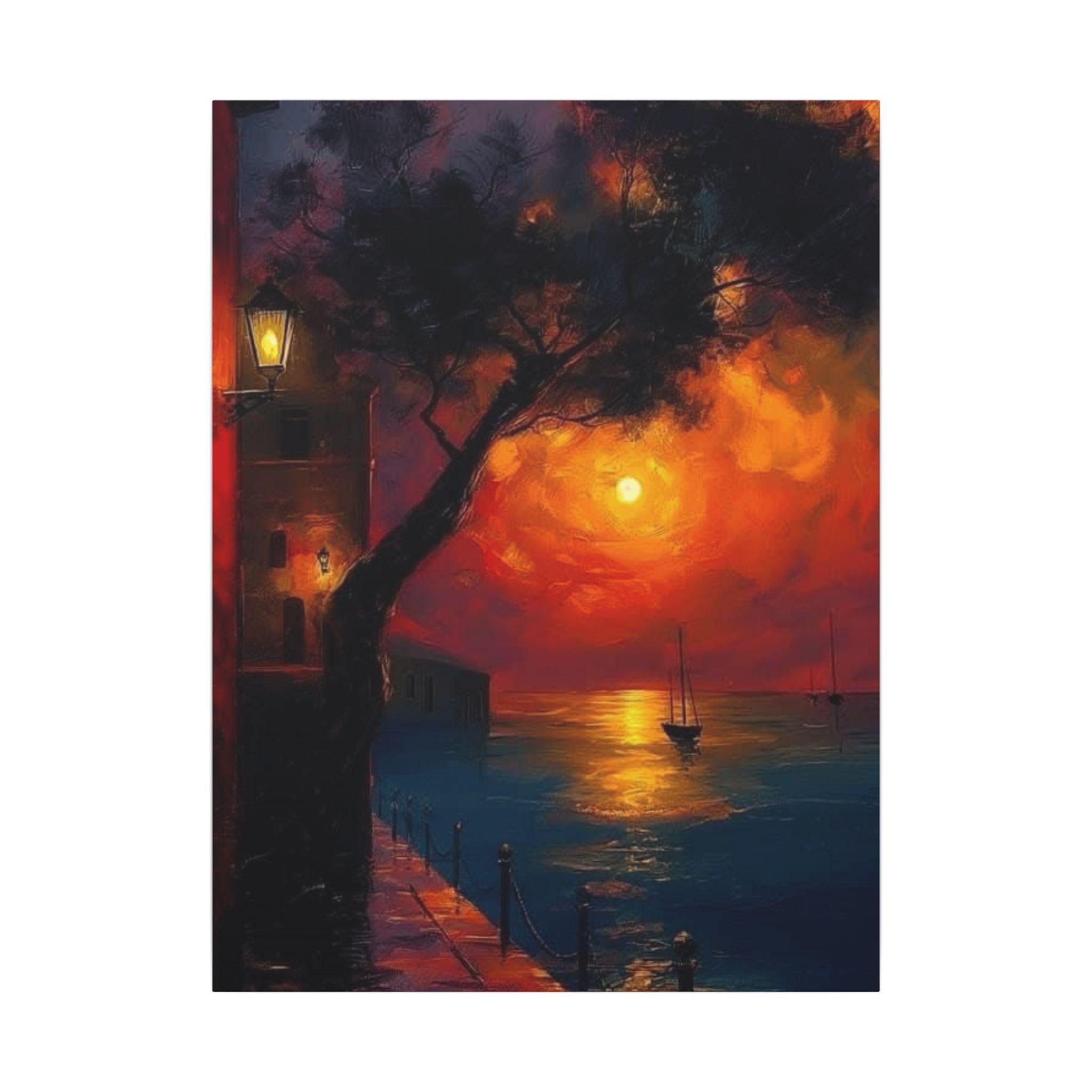 Fuel Your Space with Inspiration Vibrant Sunset Canvas Art, Stretched Wall Decor, Colorful Landscape Painting, Home Decor, Gift for Art Lovers - Metamorphosis Creations