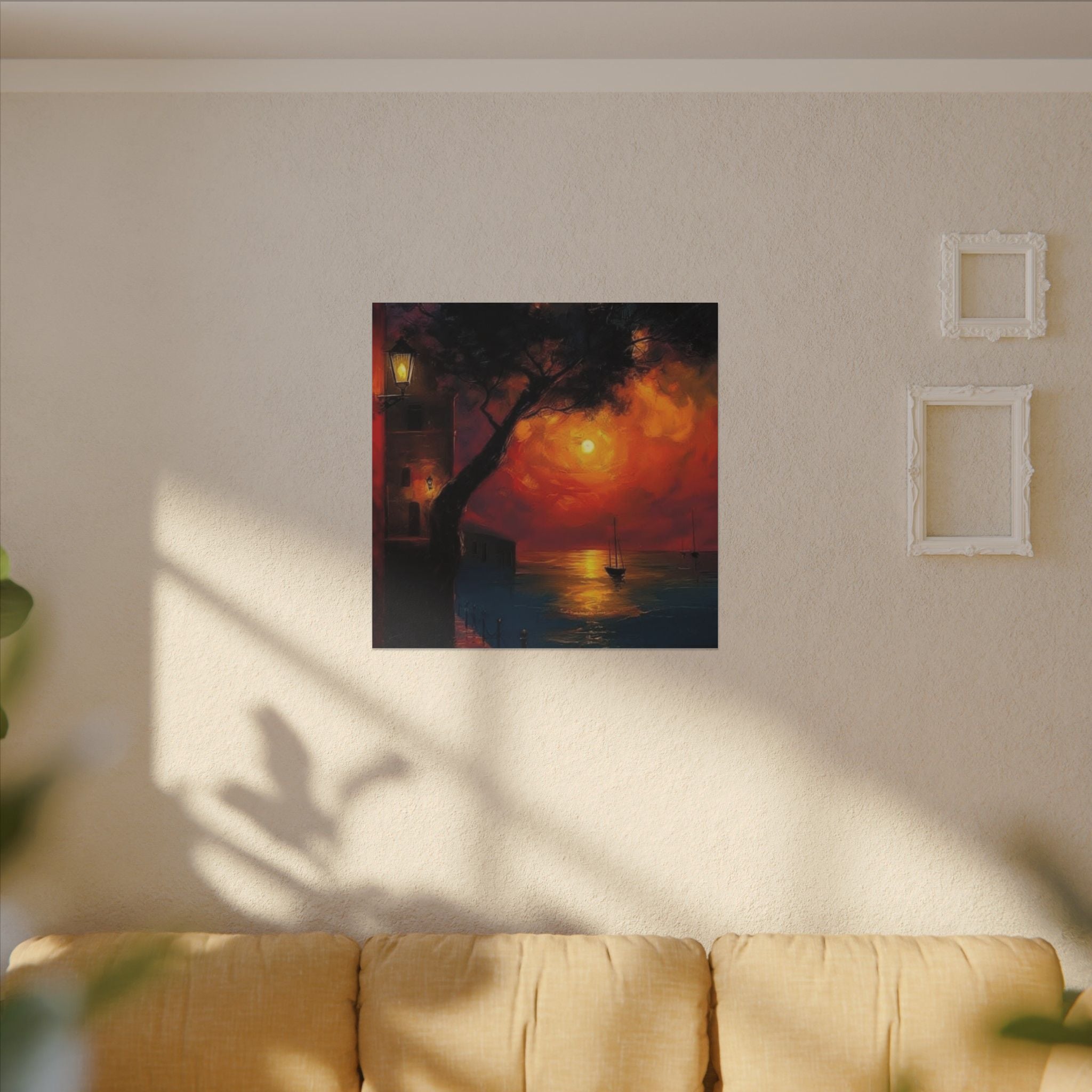 Fuel Your Space with Inspiration Vibrant Sunset Canvas Art, Stretched Wall Decor, Colorful Landscape Painting, Home Decor, Gift for Art Lovers - Metamorphosis Creations
