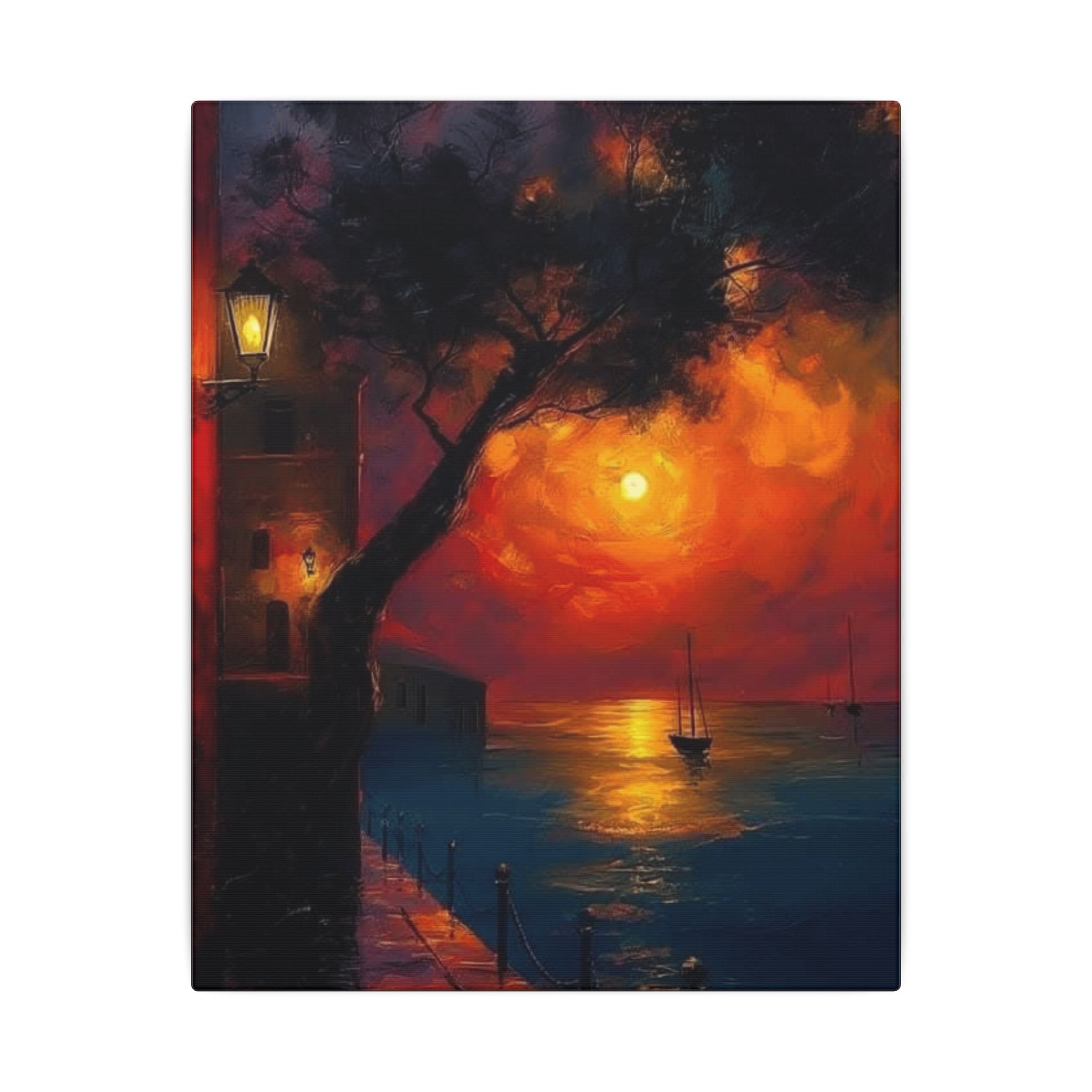 Fuel Your Space with Inspiration Vibrant Sunset Canvas Art, Stretched Wall Decor, Colorful Landscape Painting, Home Decor, Gift for Art Lovers - Metamorphosis Creations