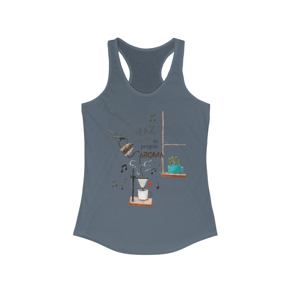 Fuerza, Belleza y Mensaje con Propósito. Cozy Coffee Vibes Racerback Tank | Gift for Coffee Lovers, Casual Wear, Summer Top, Music Inspired Apparel, Beachwear - Metamorphosis Creations