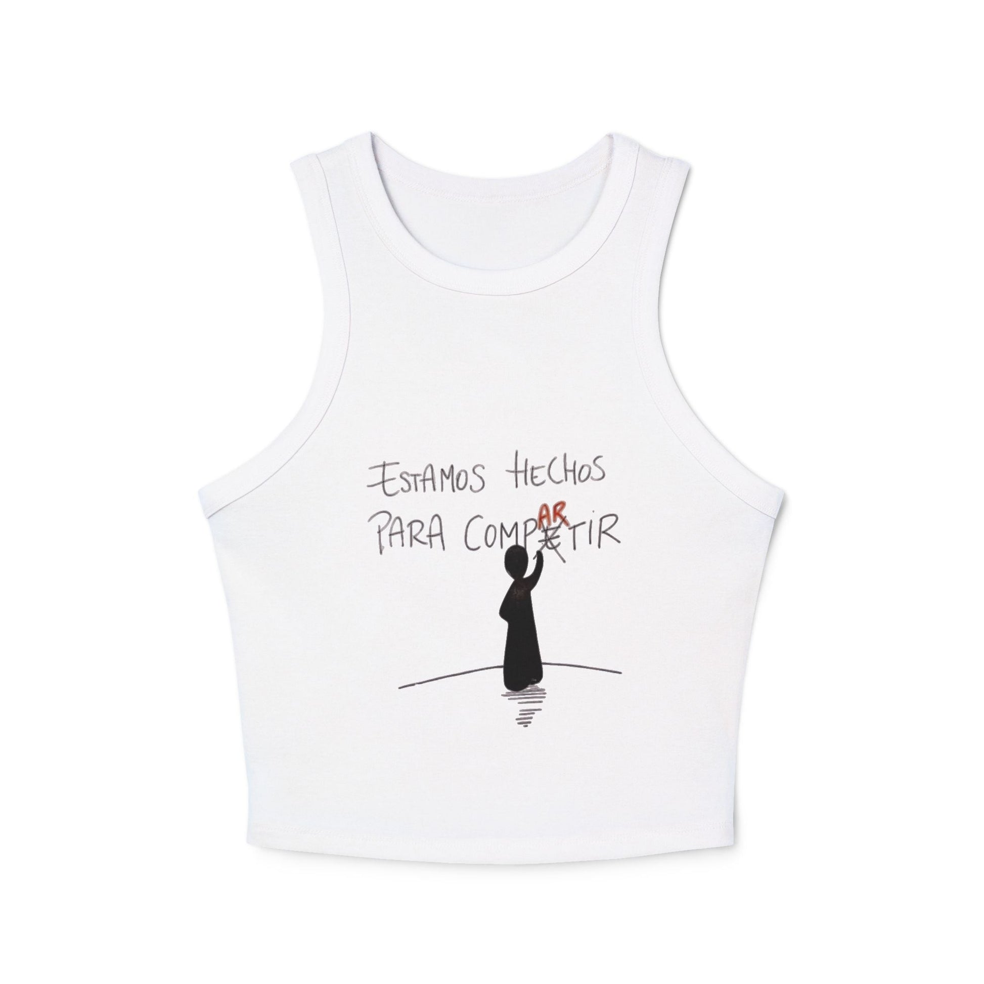 Fuerza, Belleza y Mensaje con Propósito Inspirational Women's Racer Tank Top, Motivational Fitness Shirt, Summer Casual Wear, Gift for Her, Comfortable Activewear, Gym Top - Metamorphosis Creations