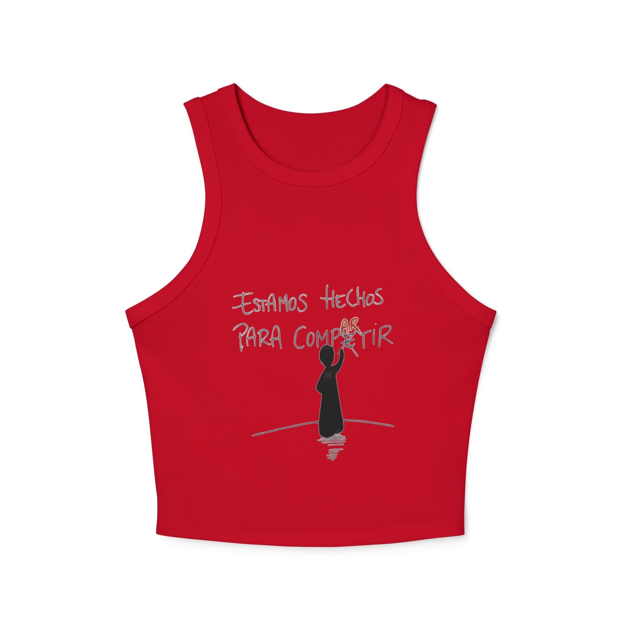 Fuerza, Belleza y Mensaje con Propósito Inspirational Women's Racer Tank Top, Motivational Fitness Shirt, Summer Casual Wear, Gift for Her, Comfortable Activewear, Gym Top - Metamorphosis Creations