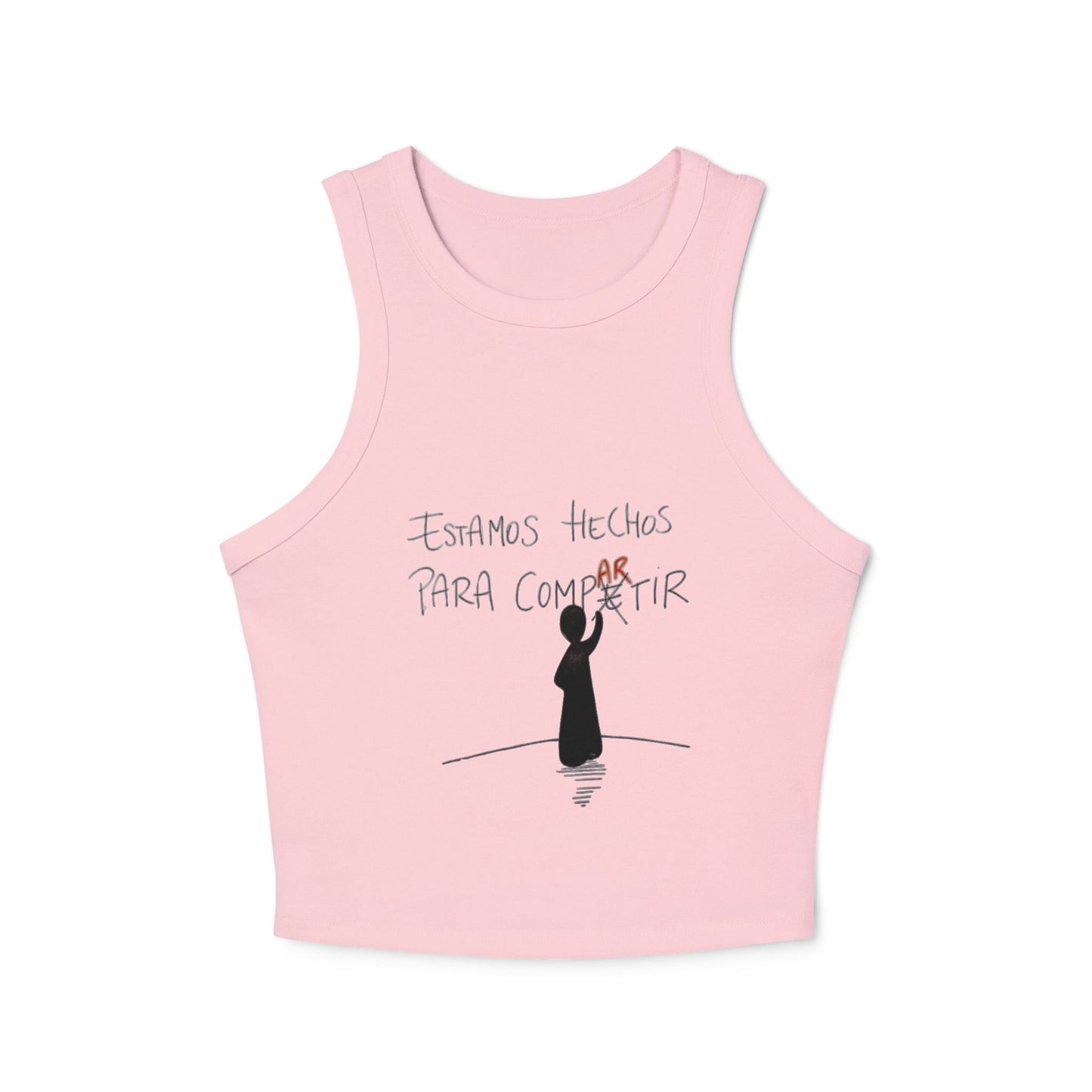 Fuerza, Belleza y Mensaje con Propósito Inspirational Women's Racer Tank Top, Motivational Fitness Shirt, Summer Casual Wear, Gift for Her, Comfortable Activewear, Gym Top - Metamorphosis Creations