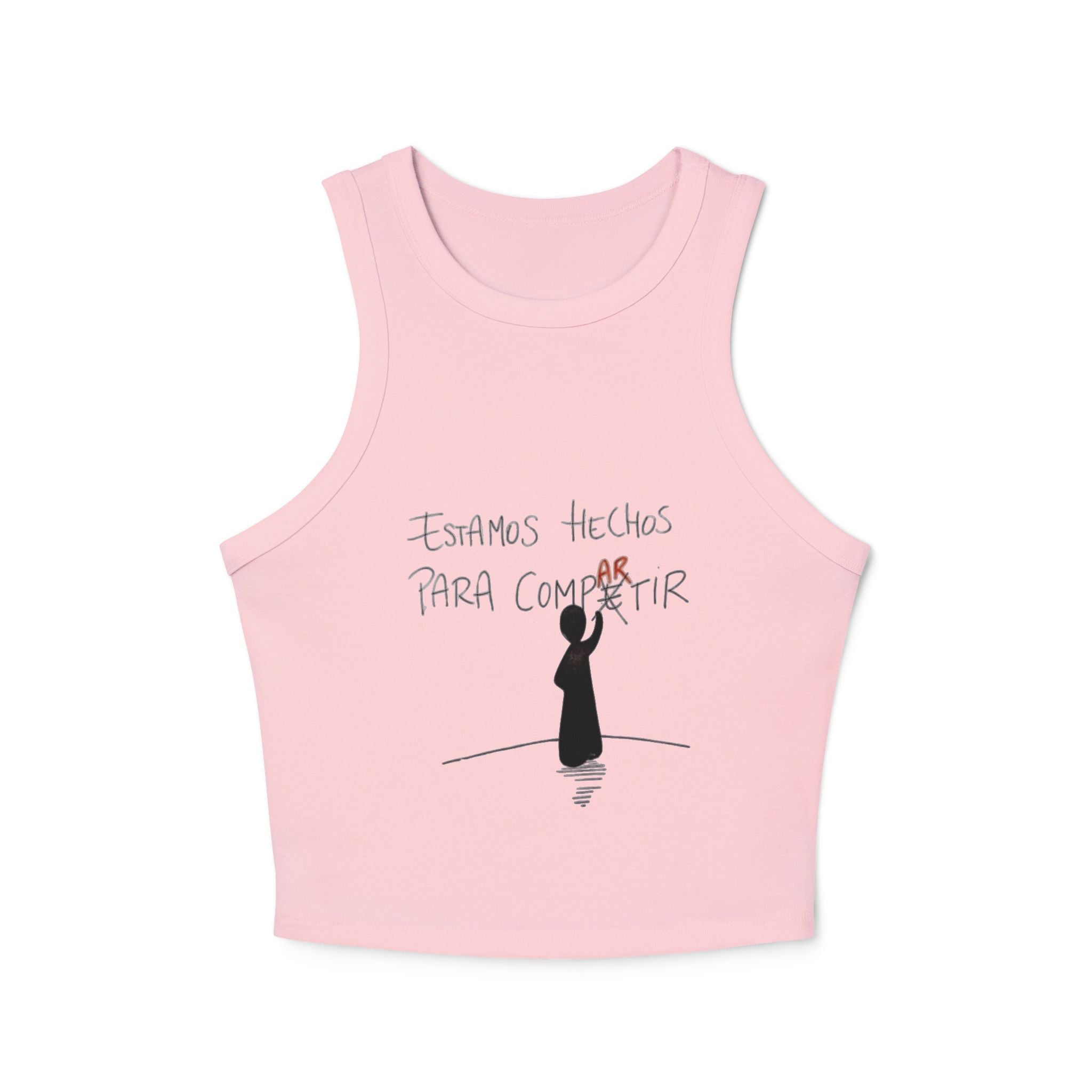 Fuerza, Belleza y Mensaje con Propósito Inspirational Women's Racer Tank Top, Motivational Fitness Shirt, Summer Casual Wear, Gift for Her, Comfortable Activewear, Gym Top - Metamorphosis Creations