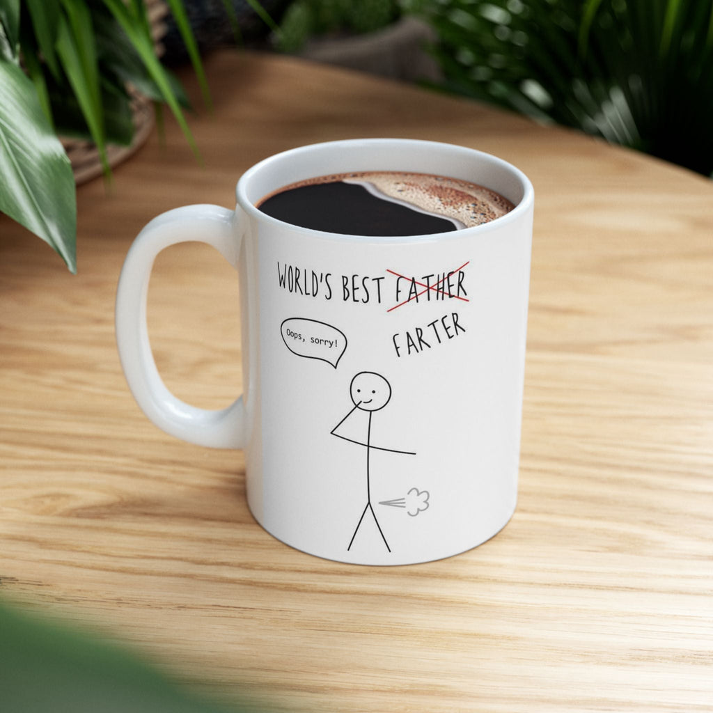 Funny Coffee Mug - Best Gift for Dad, Cute Ceramic Tumbler for Father's Day, Humorous Tea Cup, Birthday Gift for Him, Office Mug - Metamorphosis Creations