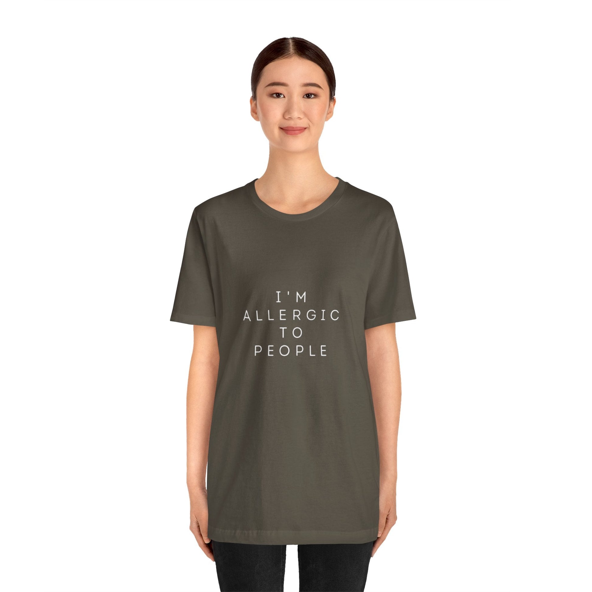 Funny Graphic Tee, Unisex Allergy Humor Shirt, Introvert Gift, Casual Wear, Quirky T-Shirt - Metamorphosis Creations