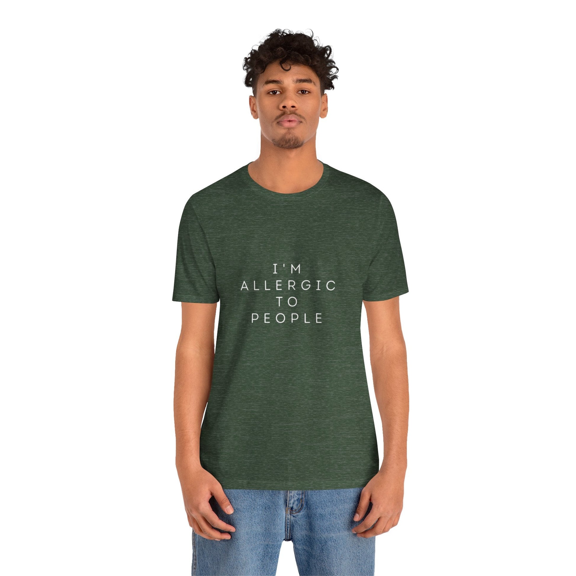 Funny Graphic Tee, Unisex Allergy Humor Shirt, Introvert Gift, Casual Wear, Quirky T-Shirt - Metamorphosis Creations