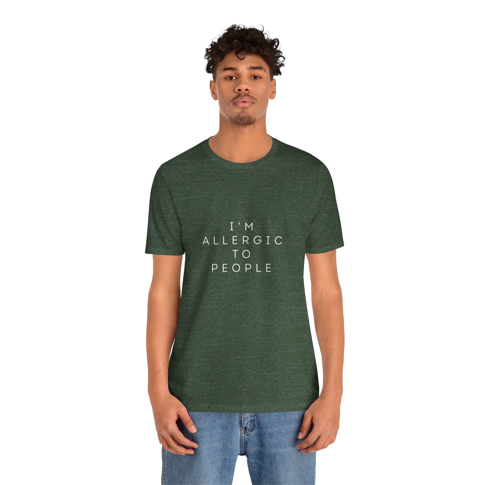 Funny Graphic Tee, Unisex Allergy Humor Shirt, Introvert Gift, Casual Wear, Quirky T-Shirt - Metamorphosis Creations