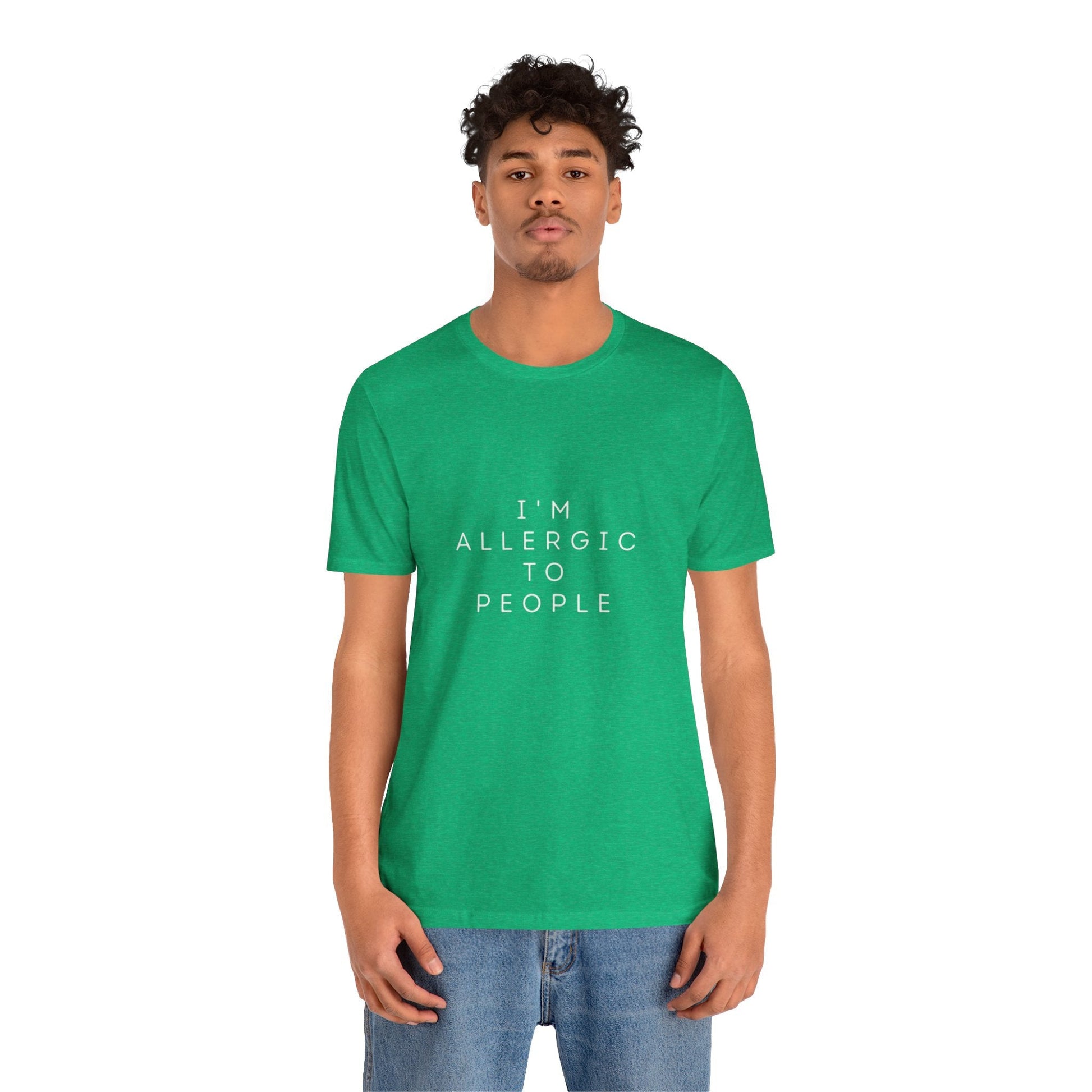 Funny Graphic Tee, Unisex Allergy Humor Shirt, Introvert Gift, Casual Wear, Quirky T-Shirt - Metamorphosis Creations