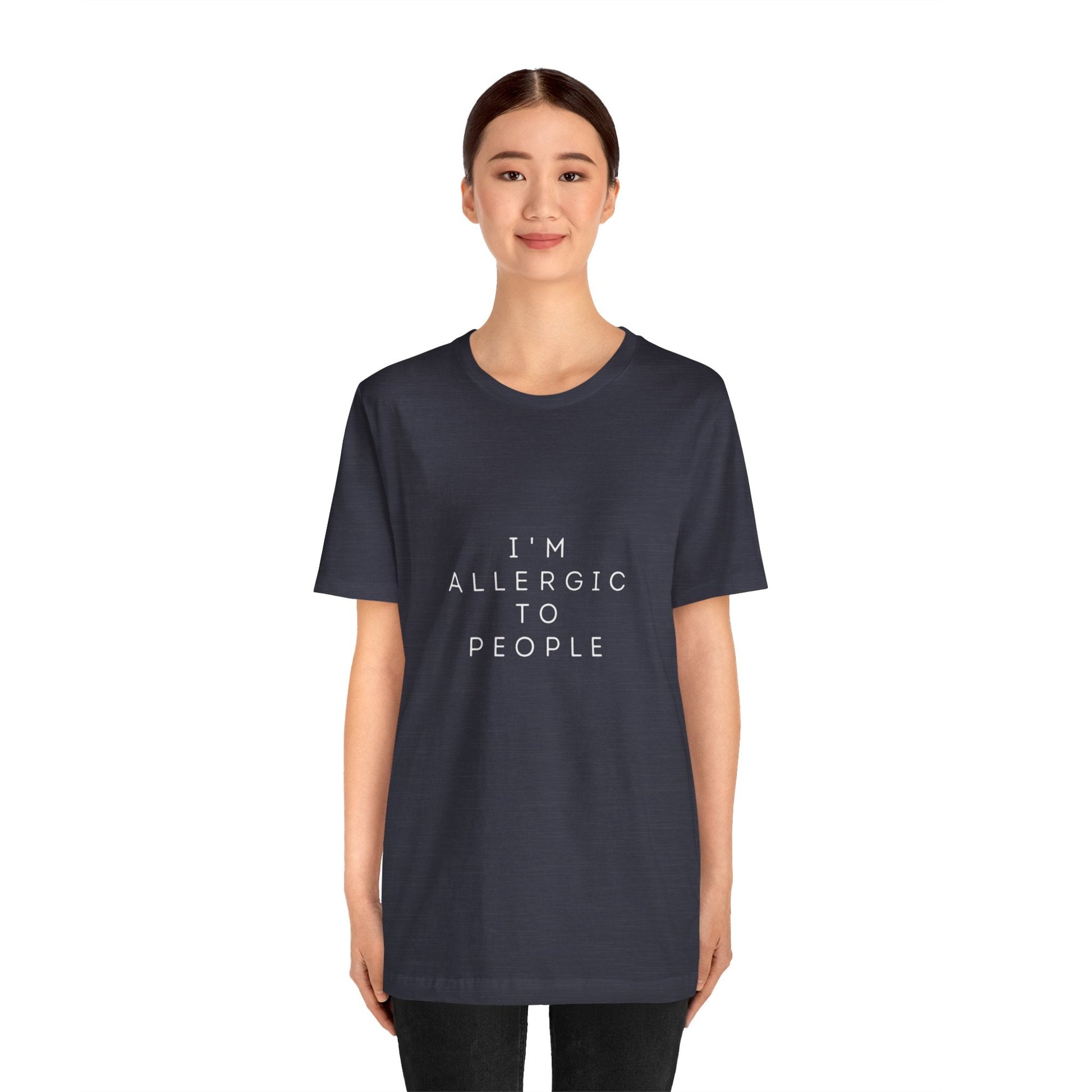 Funny Graphic Tee, Unisex Allergy Humor Shirt, Introvert Gift, Casual Wear, Quirky T-Shirt - Metamorphosis Creations
