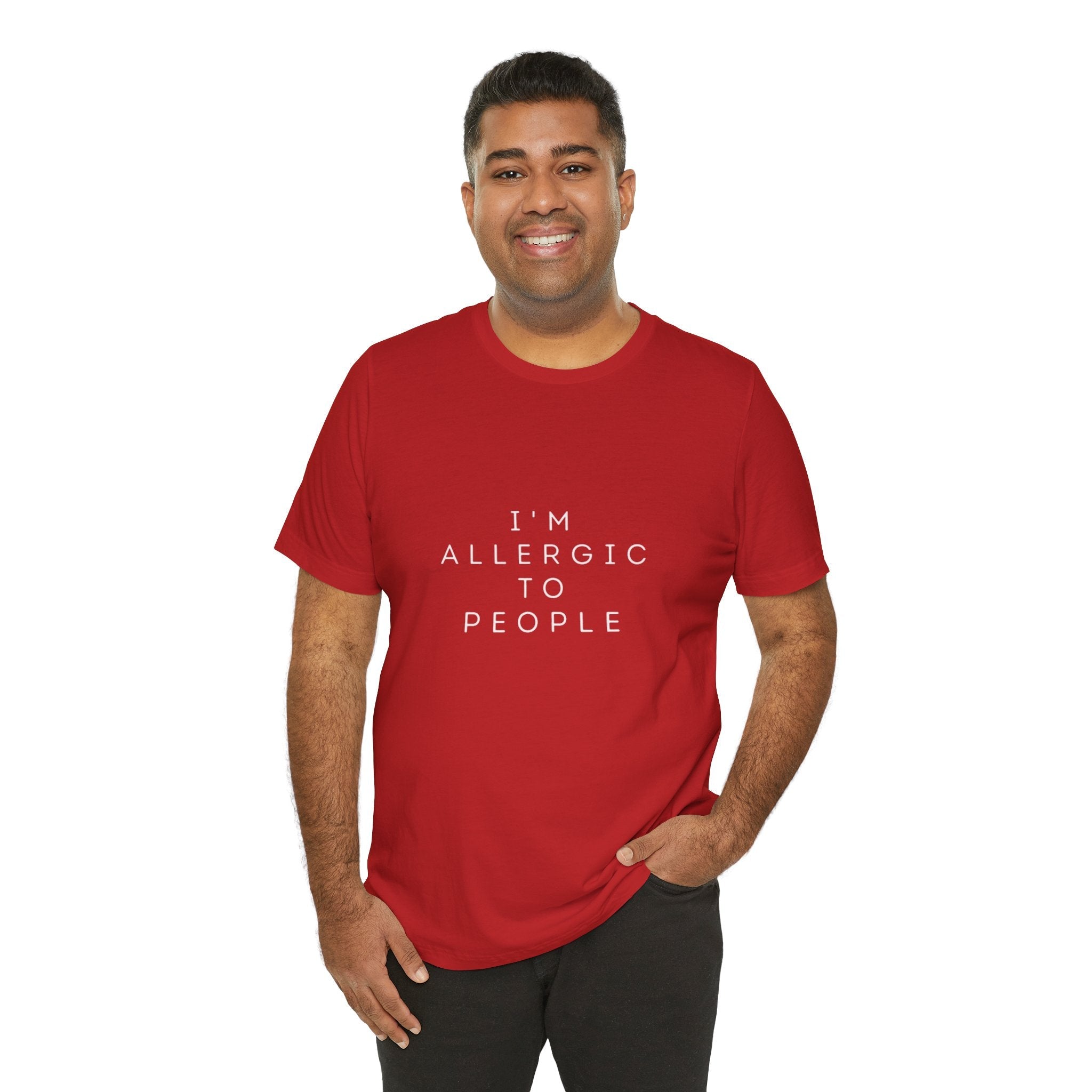 Funny Graphic Tee, Unisex Allergy Humor Shirt, Introvert Gift, Casual Wear, Quirky T-Shirt - Metamorphosis Creations