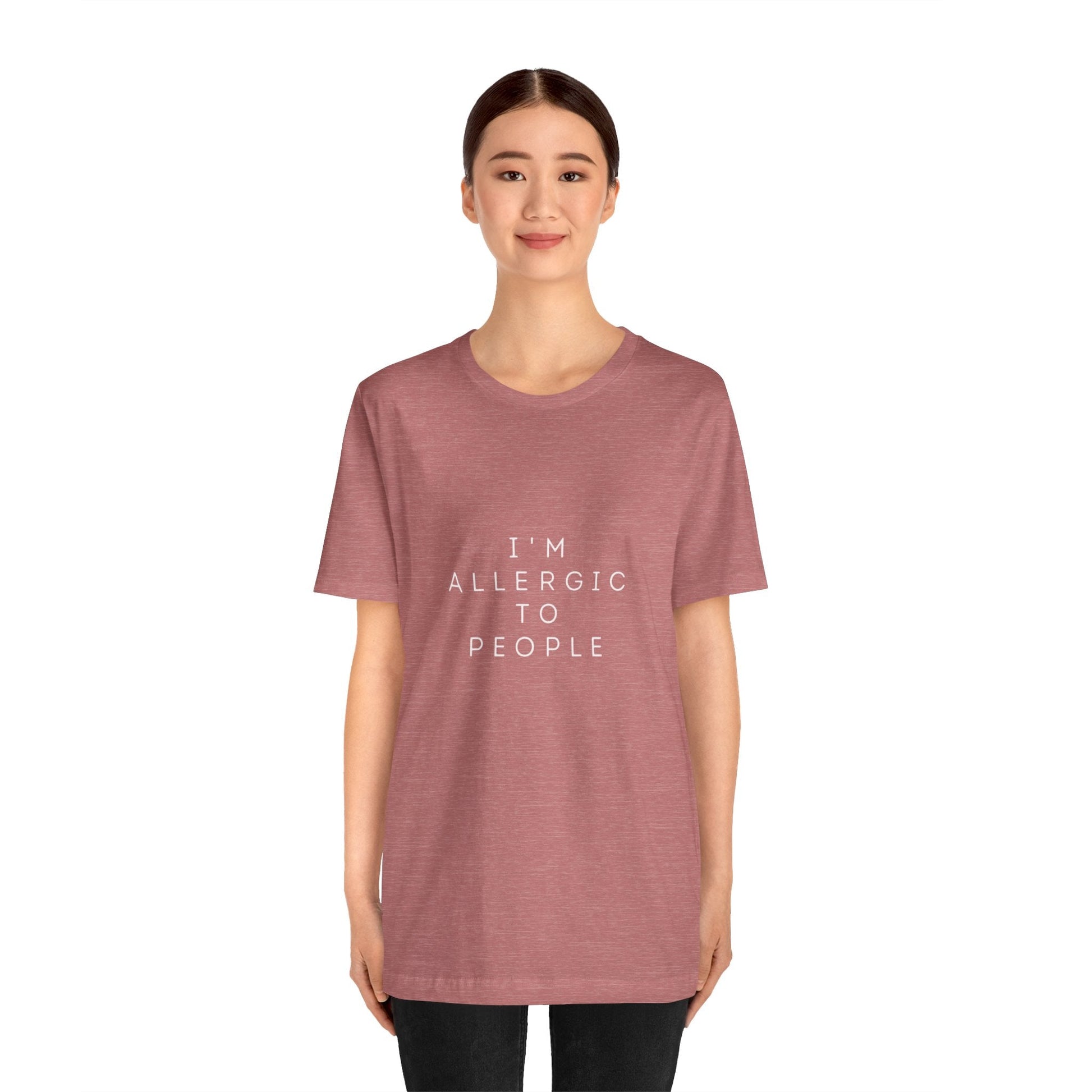 Funny Graphic Tee, Unisex Allergy Humor Shirt, Introvert Gift, Casual Wear, Quirky T-Shirt - Metamorphosis Creations