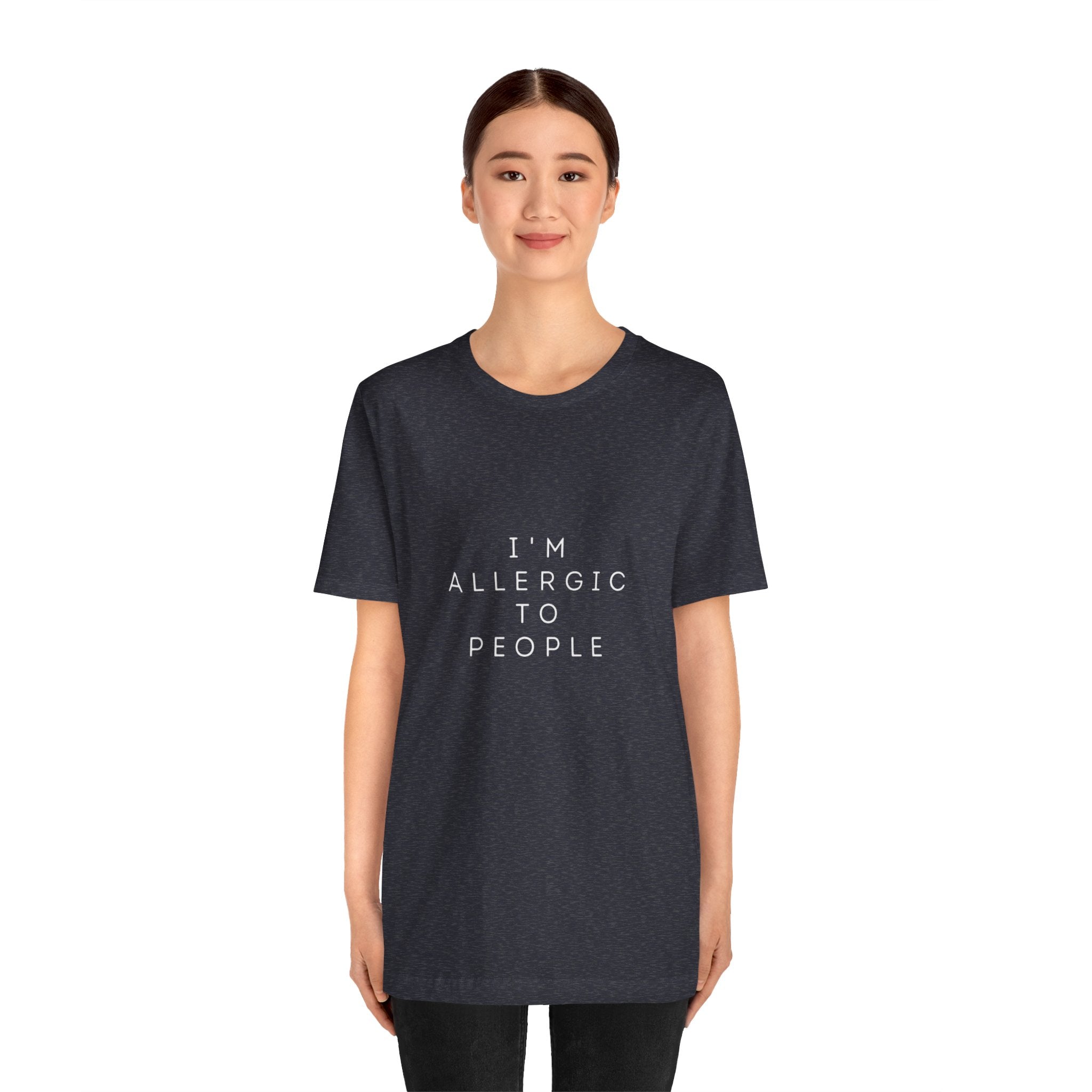 Funny Graphic Tee, Unisex Allergy Humor Shirt, Introvert Gift, Casual Wear, Quirky T-Shirt - Metamorphosis Creations