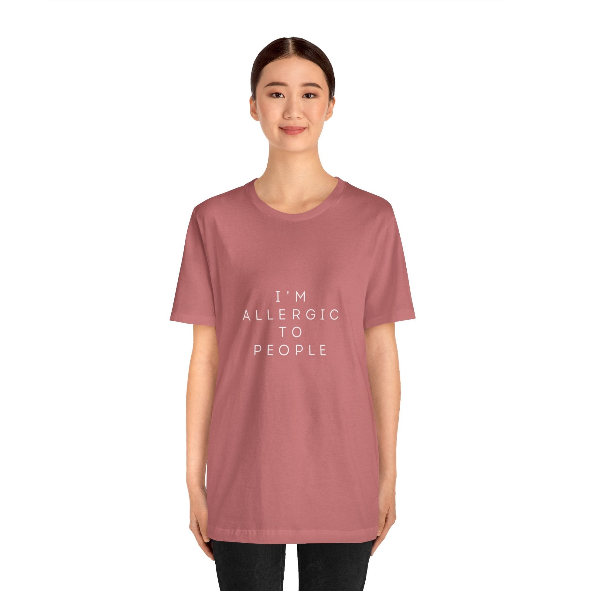 Funny Graphic Tee, Unisex Allergy Humor Shirt, Introvert Gift, Casual Wear, Quirky T-Shirt - Metamorphosis Creations