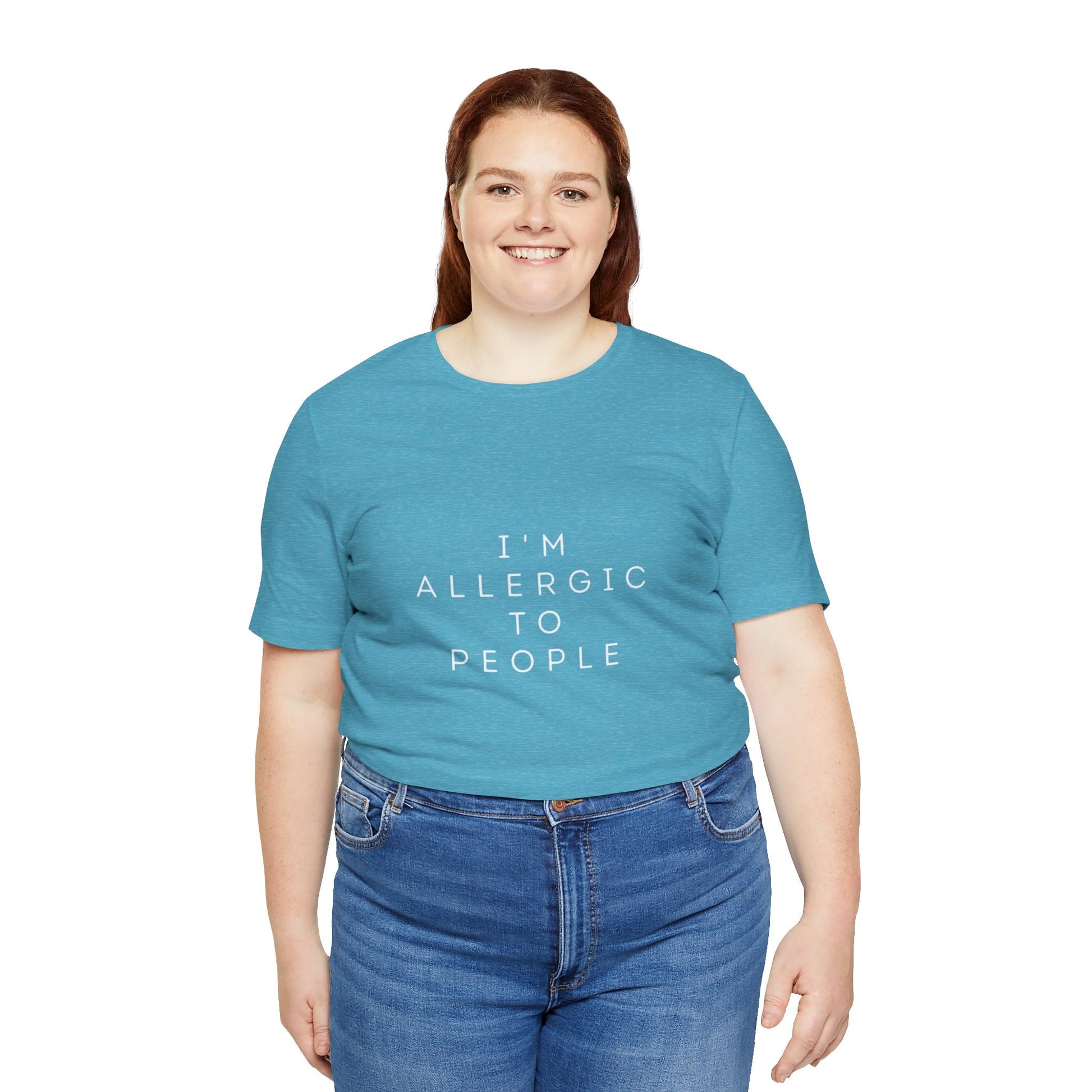 Funny Graphic Tee, Unisex Allergy Humor Shirt, Introvert Gift, Casual Wear, Quirky T-Shirt - Metamorphosis Creations