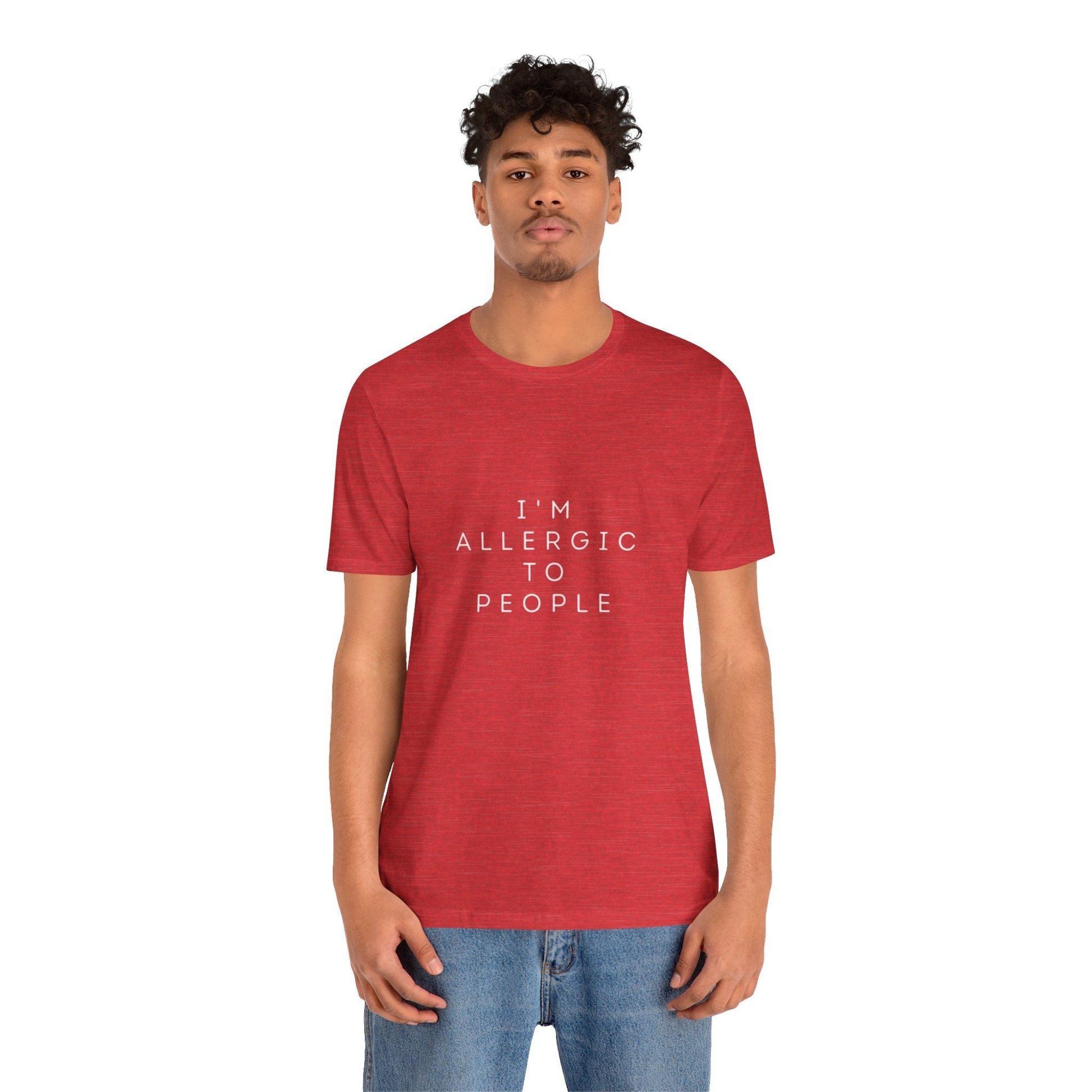 Funny Graphic Tee, Unisex Allergy Humor Shirt, Introvert Gift, Casual Wear, Quirky T-Shirt - Metamorphosis Creations