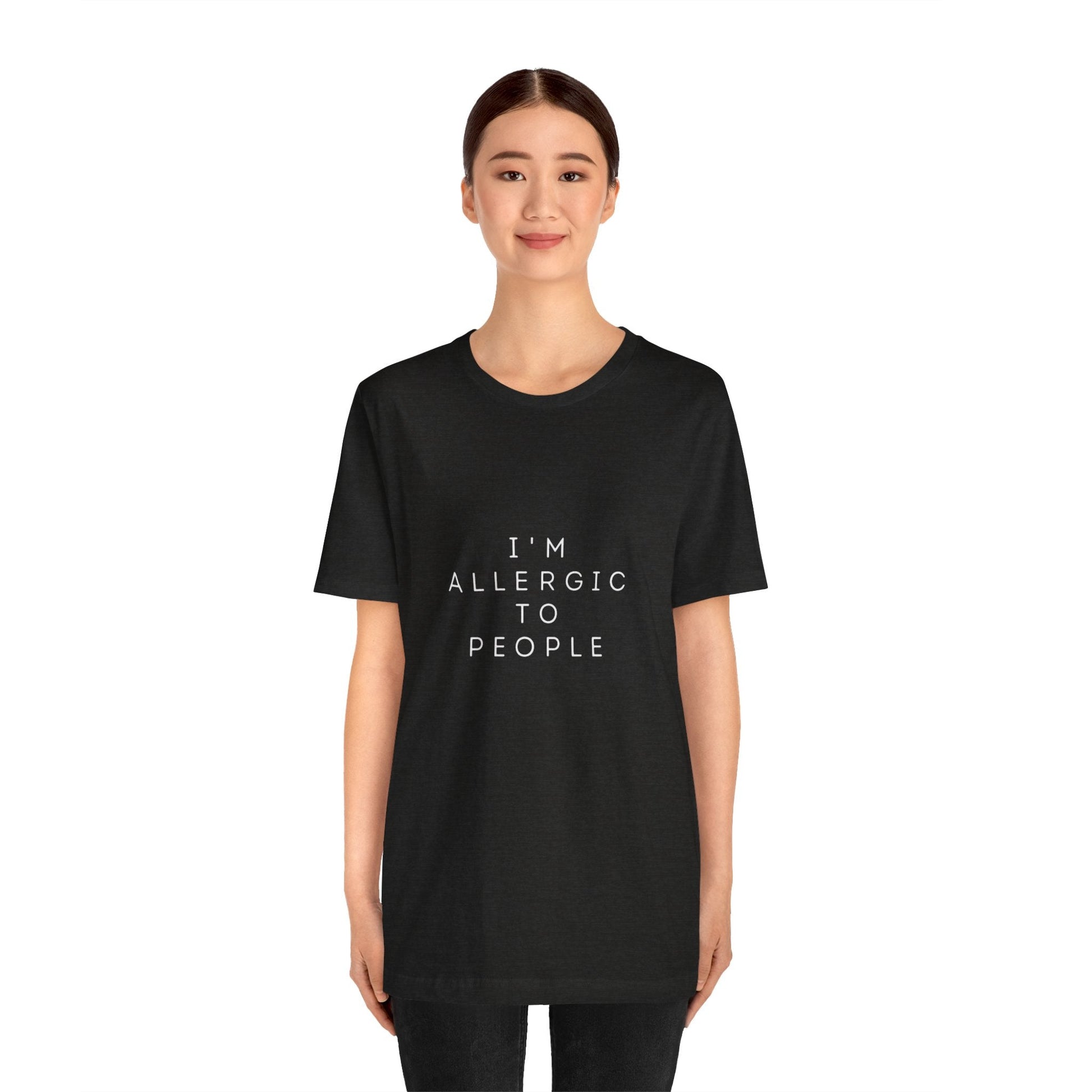 Funny Graphic Tee, Unisex Allergy Humor Shirt, Introvert Gift, Casual Wear, Quirky T-Shirt - Metamorphosis Creations