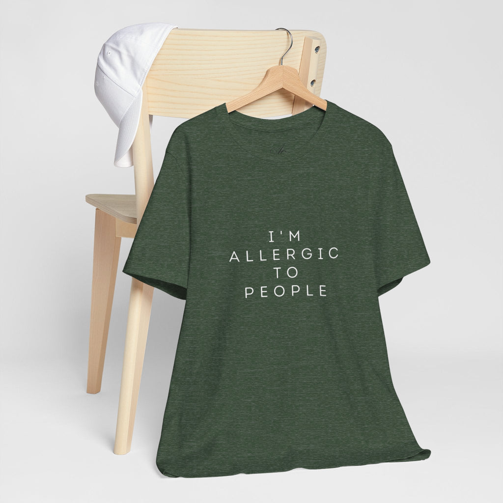 Funny Graphic Tee, Unisex Allergy Humor Shirt, Introvert Gift, Casual Wear, Quirky T-Shirt - Metamorphosis Creations