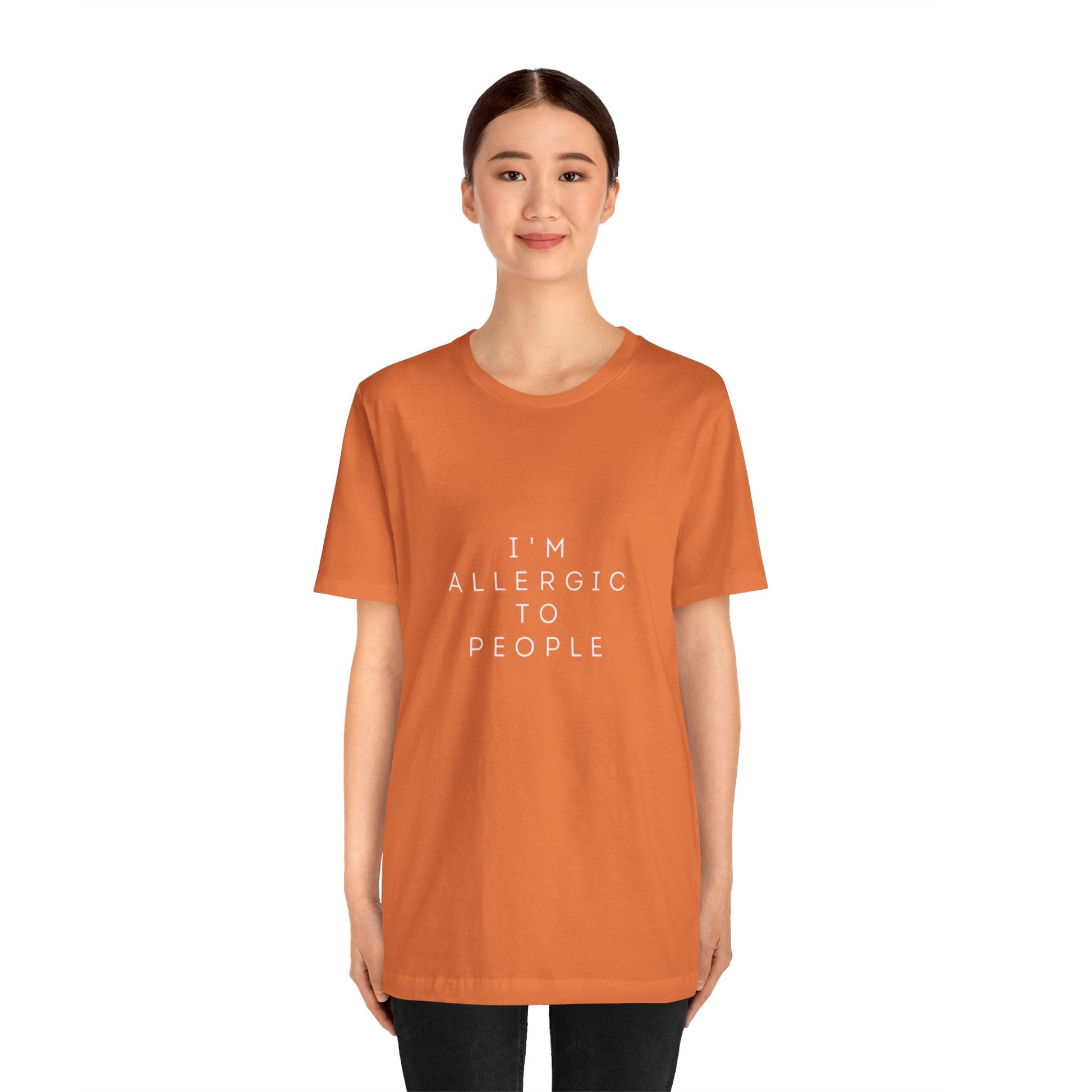 Funny Graphic Tee, Unisex Allergy Humor Shirt, Introvert Gift, Casual Wear, Quirky T-Shirt - Metamorphosis Creations