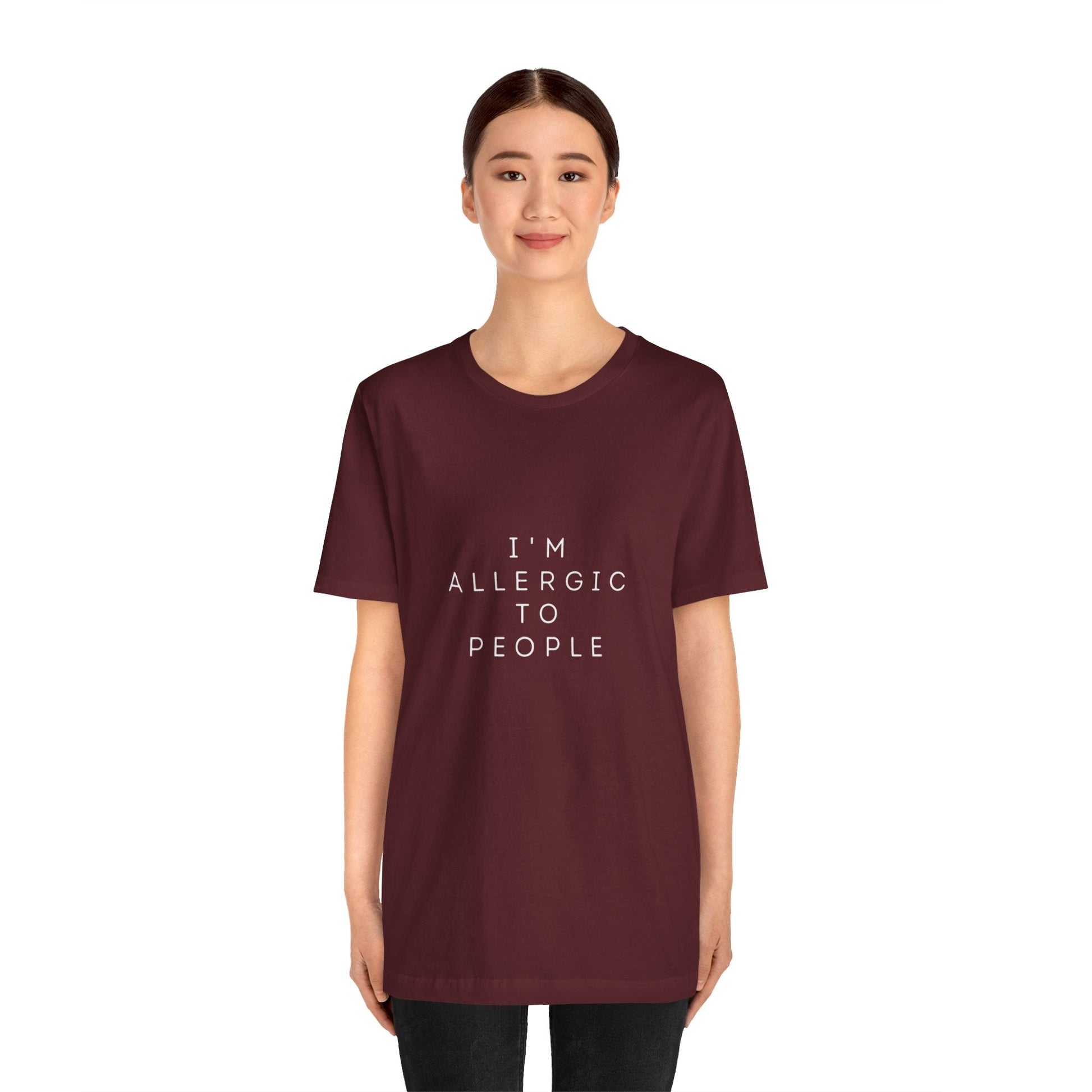 Funny Graphic Tee, Unisex Allergy Humor Shirt, Introvert Gift, Casual Wear, Quirky T-Shirt - Metamorphosis Creations