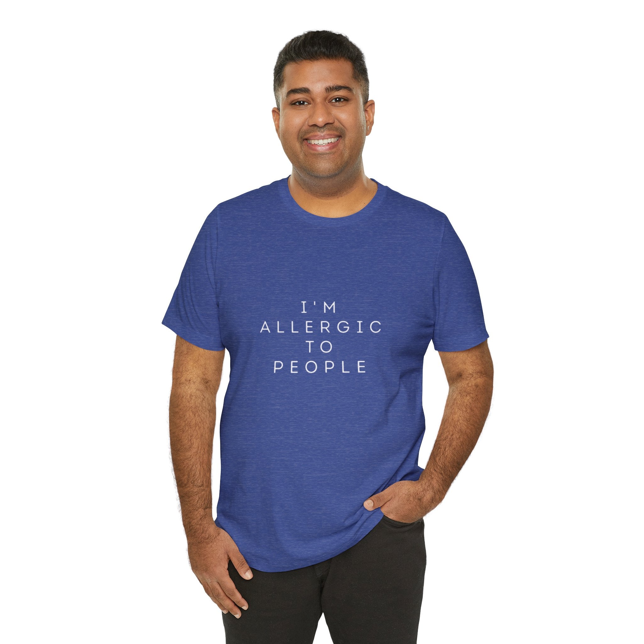 Funny Graphic Tee, Unisex Allergy Humor Shirt, Introvert Gift, Casual Wear, Quirky T-Shirt - Metamorphosis Creations